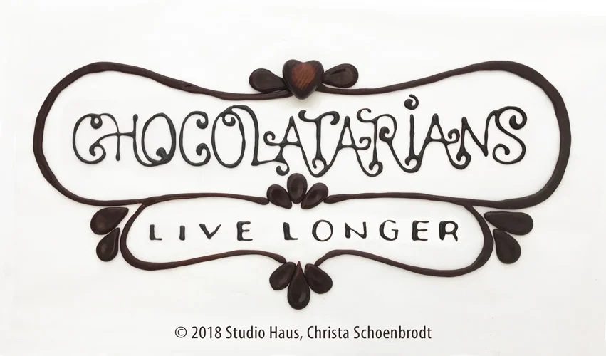 This piece was a little tongue in cheek play on my love of "healthy" chocolate.