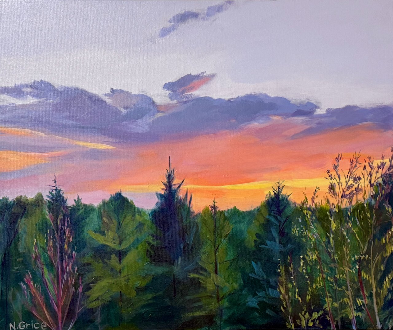 Spring sunset