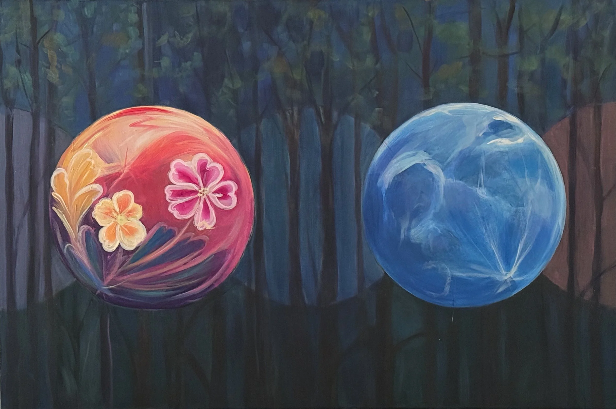 Moons of May, 24" x 36", Acrylic on canvas