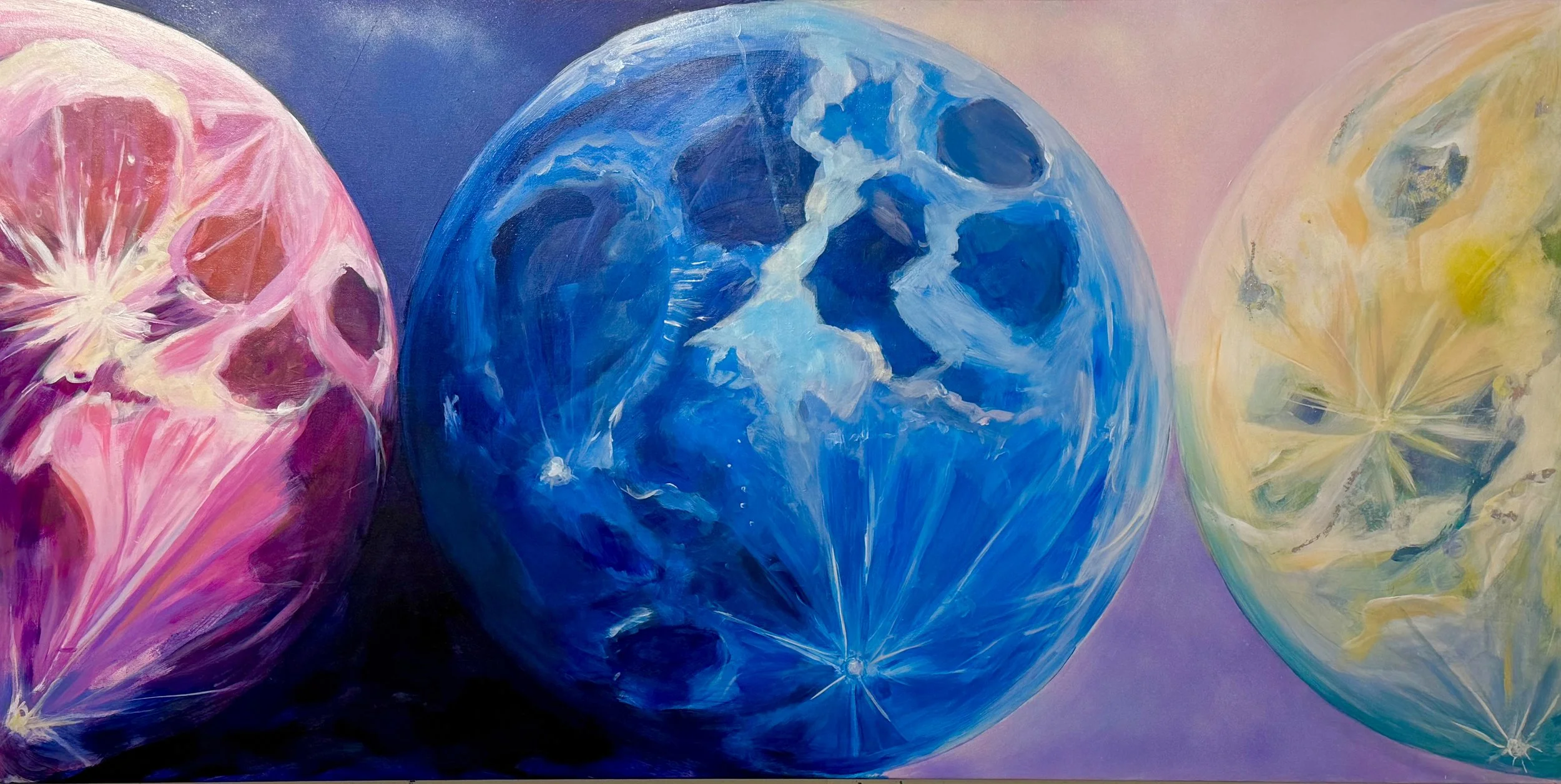 Moon dance, 30" x 60", acrylic on linen