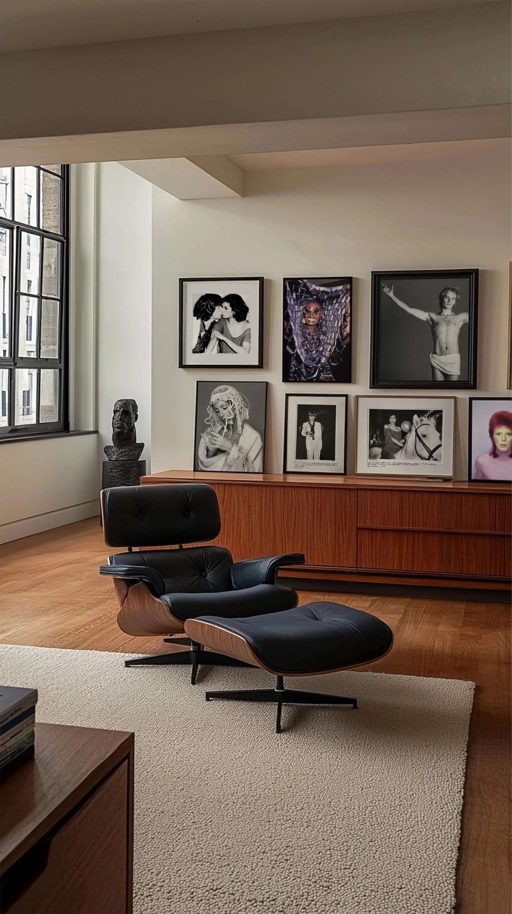 Gallery Wall in Home office Rose Hartman Francesco Scavullo