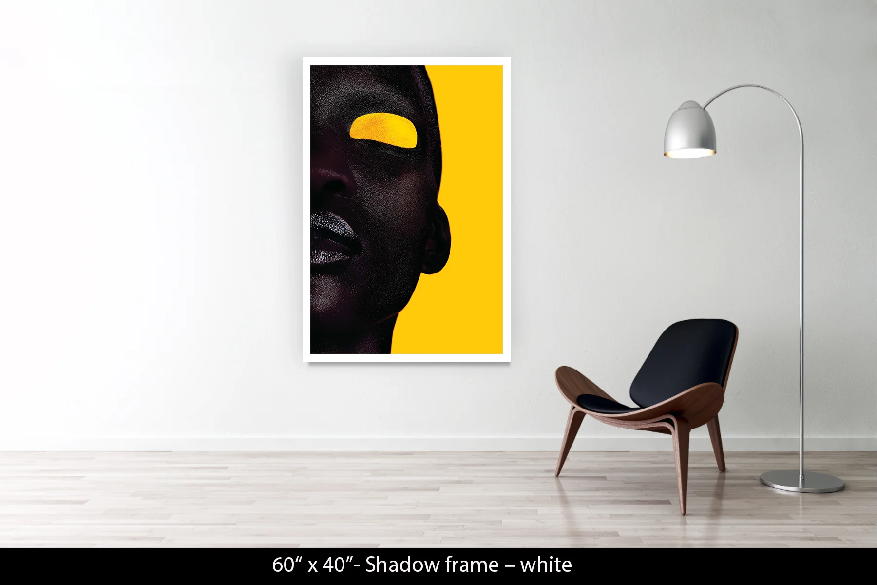 60"x40" | Shadow Frame White