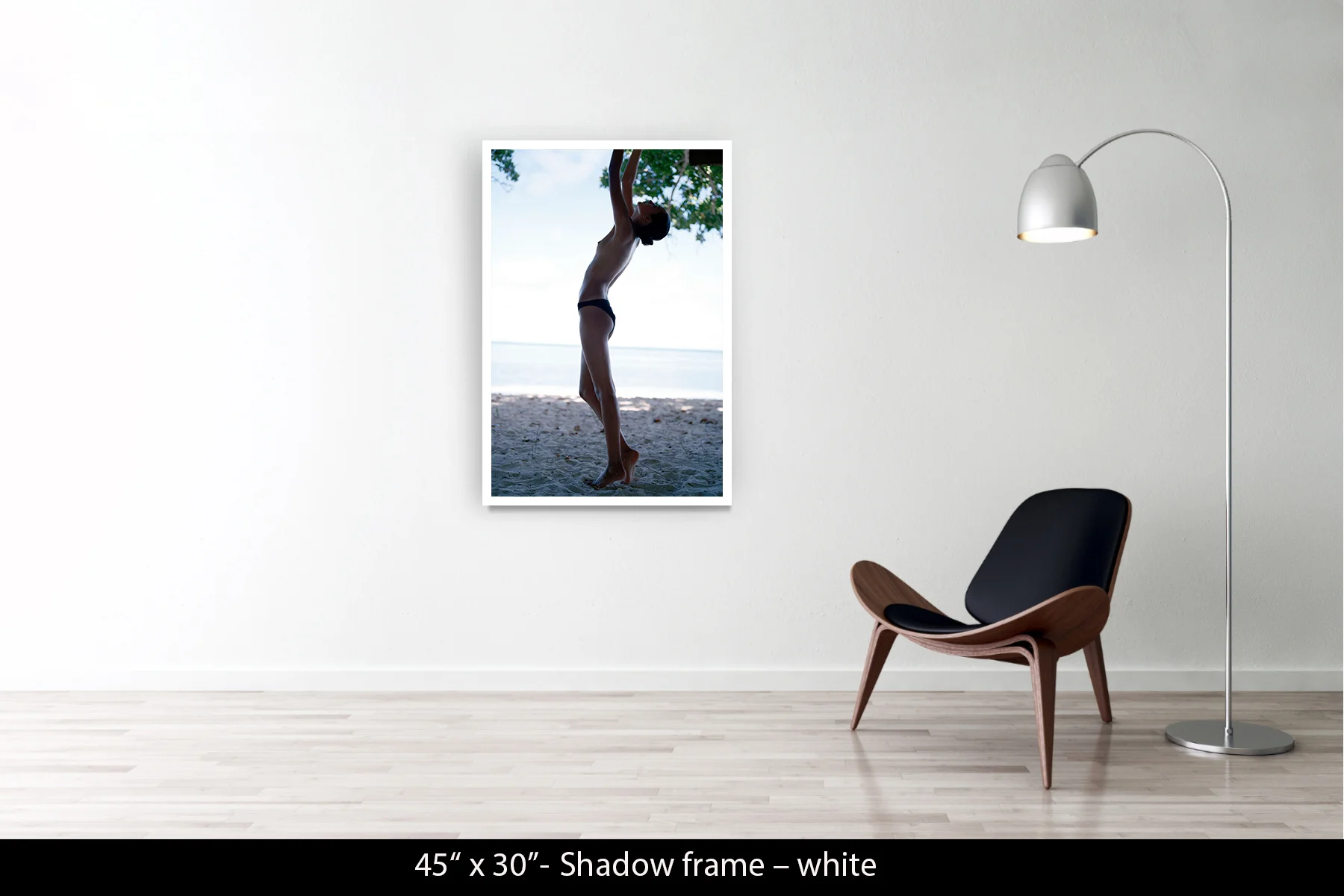45"x30" | Shadow Frame White