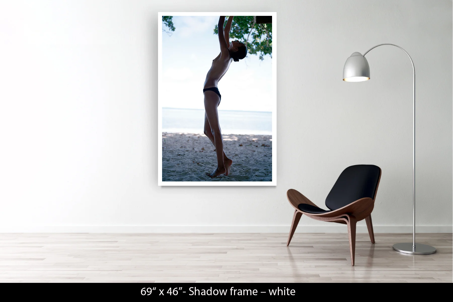 69"x46" | Shadow Frame White