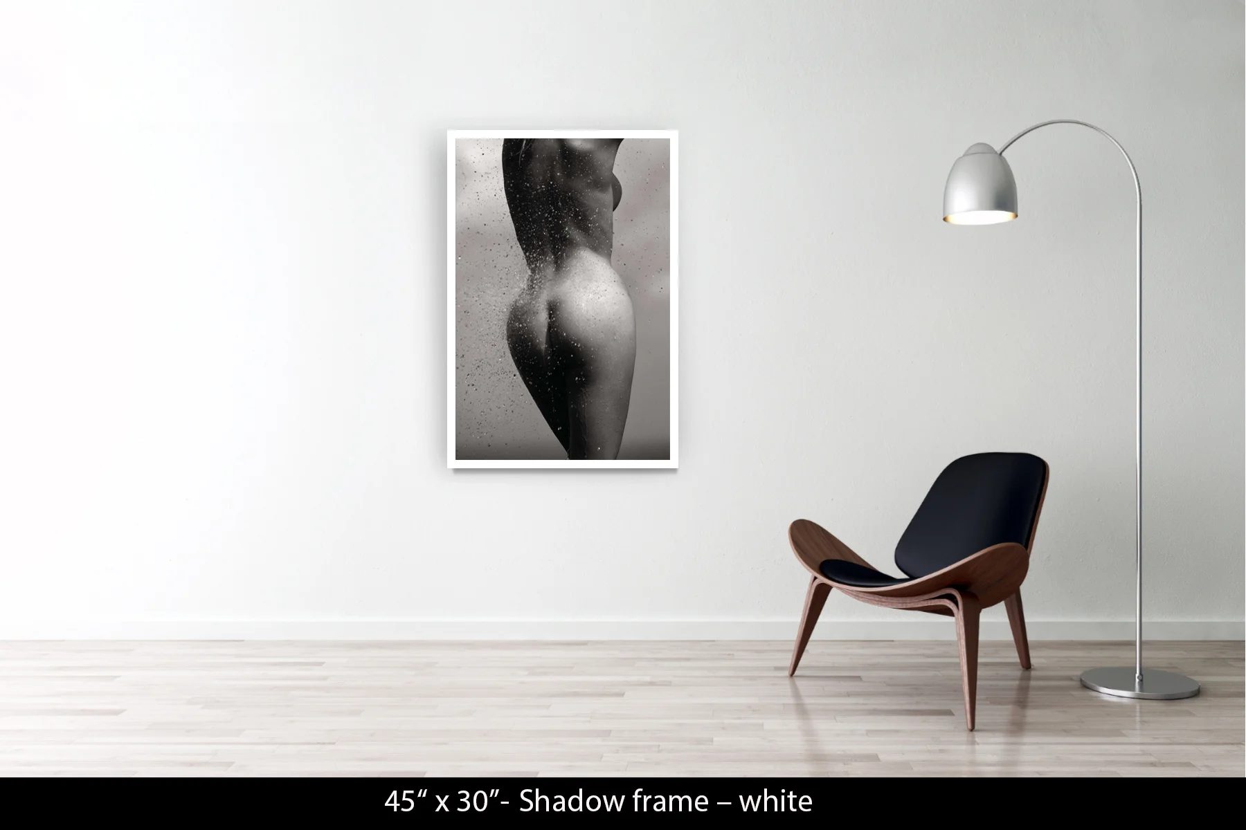 45"x30" | Shadow Frame White
