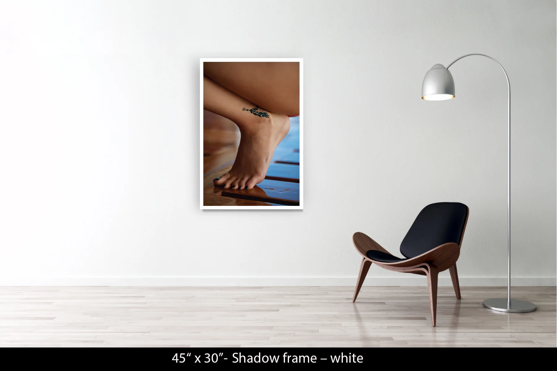 45"x30" | Shadow Frame White