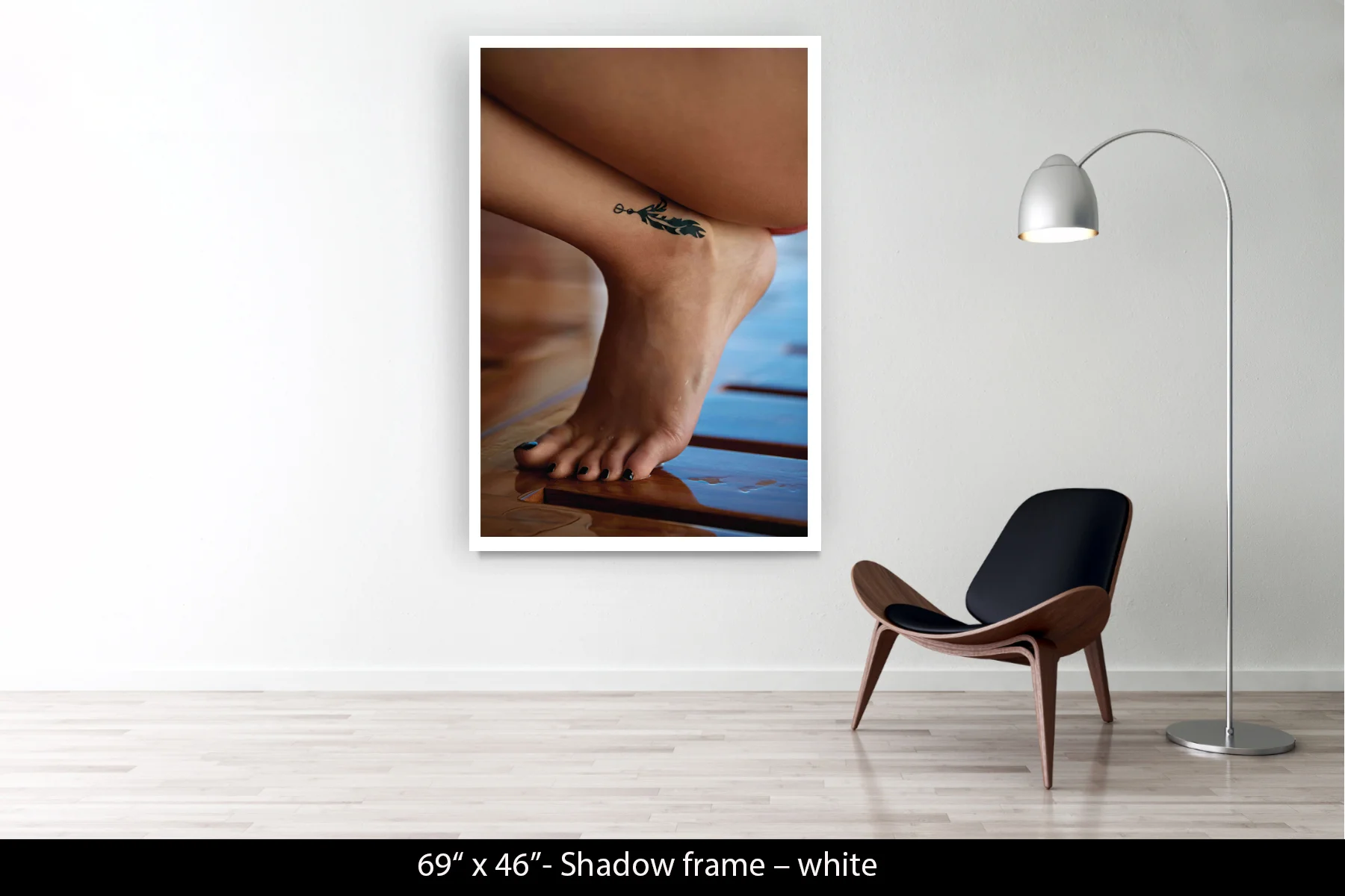 69"x46" | Shadow Frame White