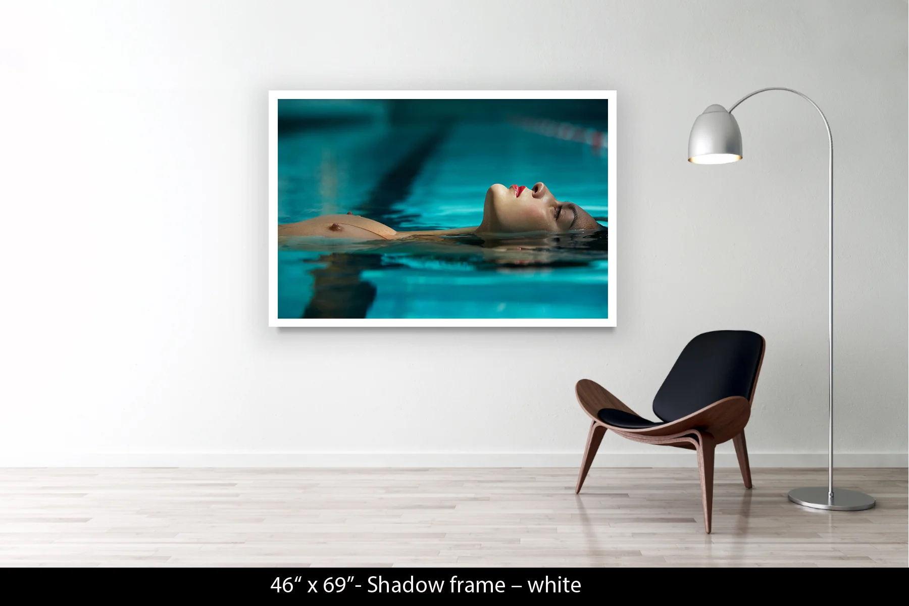 46"x69" | Shadow Frame White