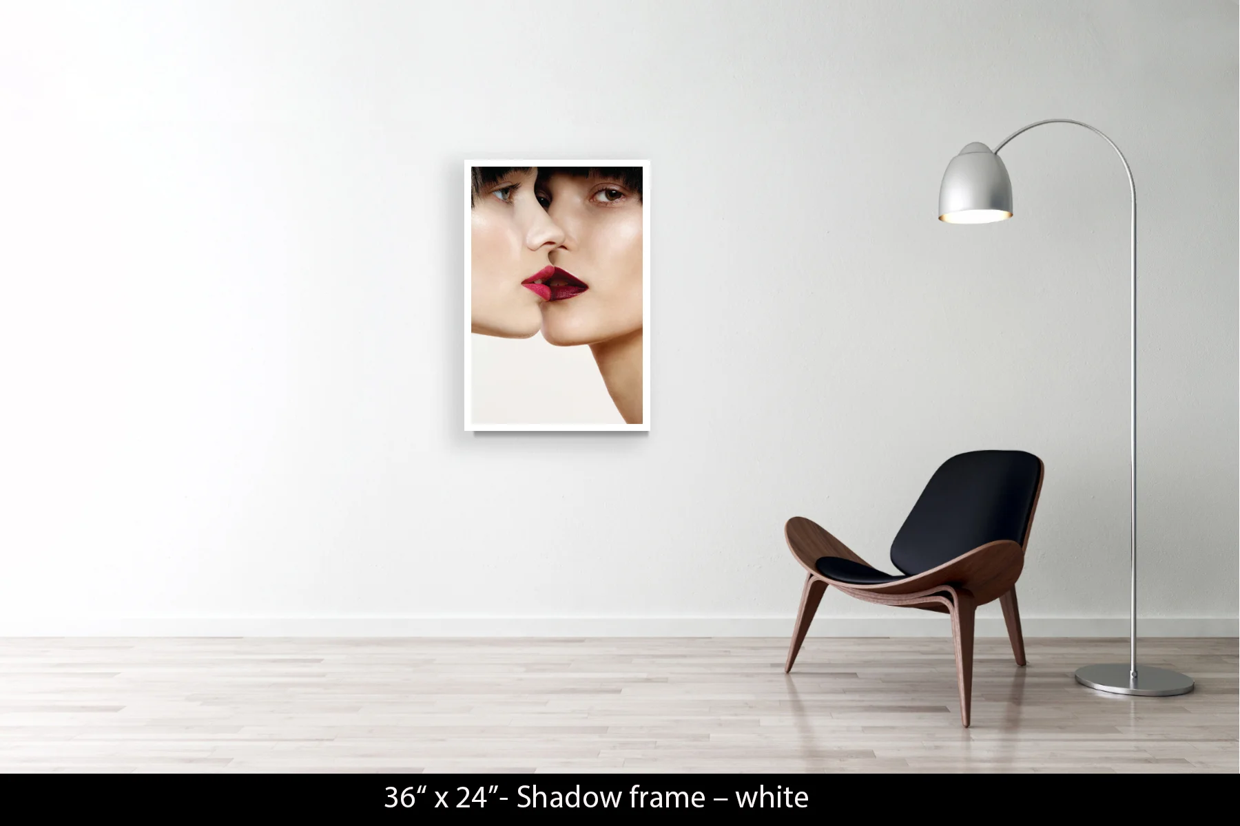 36"x24" | Shadow Frame White