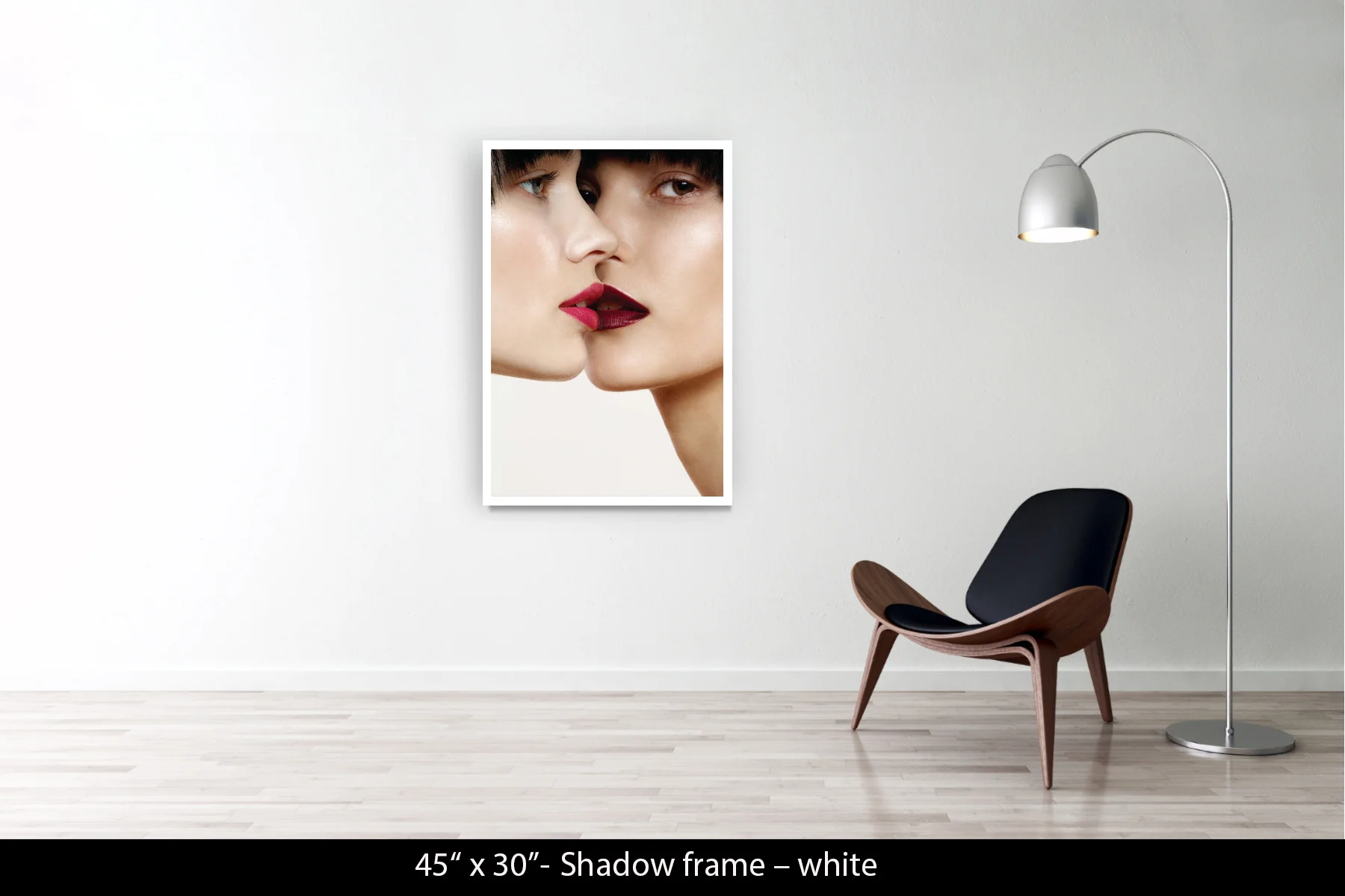 45"x30" | Shadow Frame White
