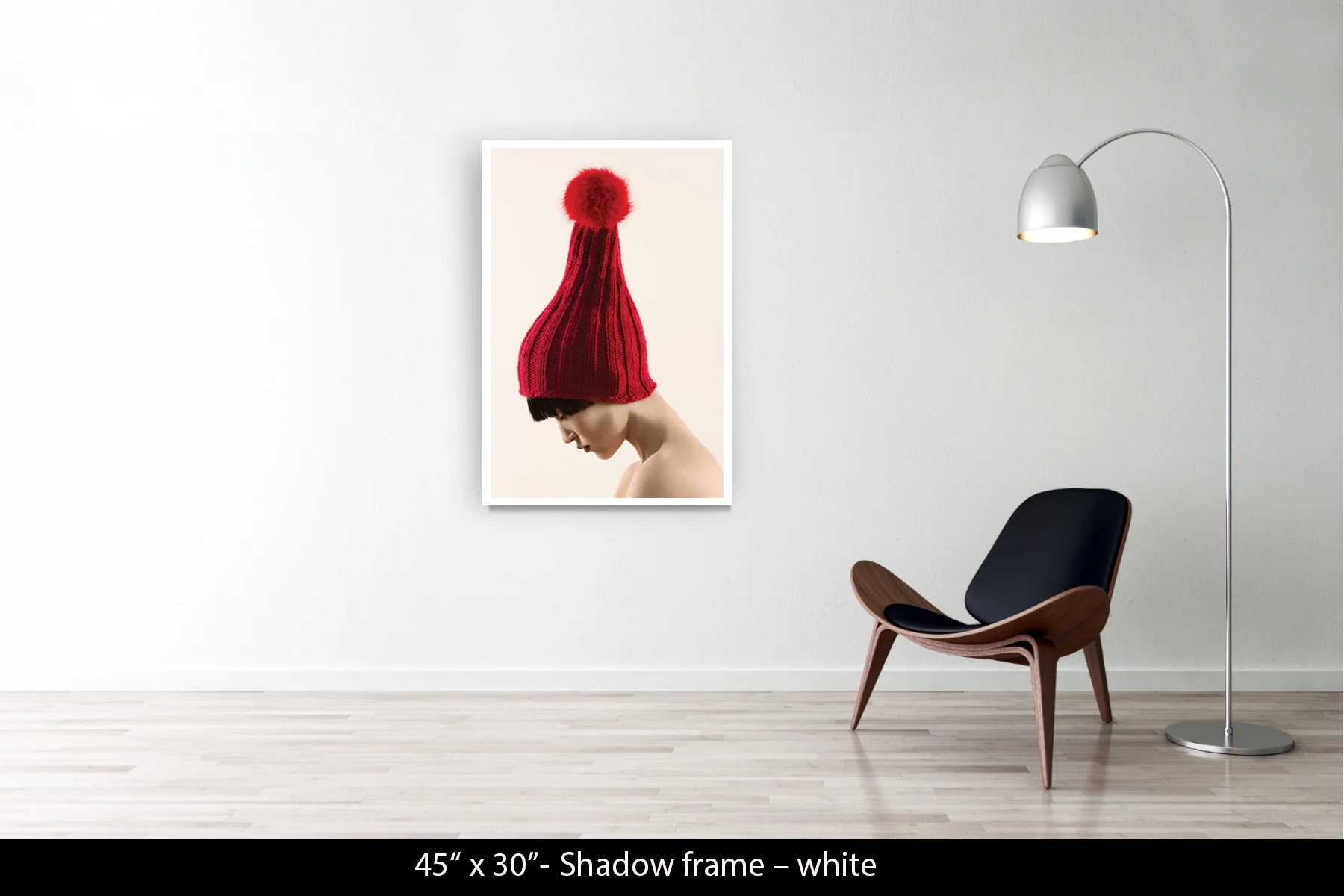 45"x30" | Shadow Frame White