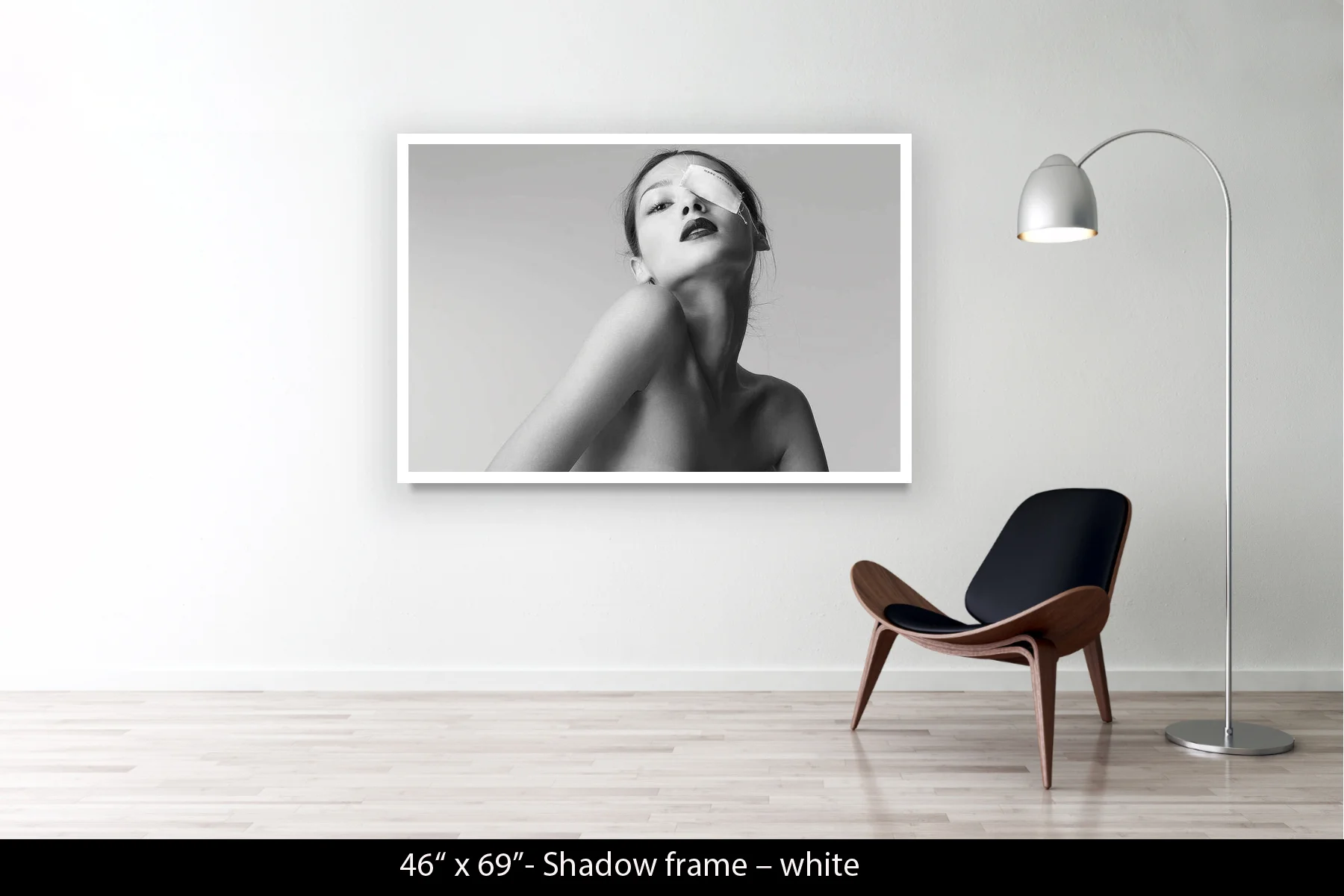 46"x69" | Shadow Frame White
