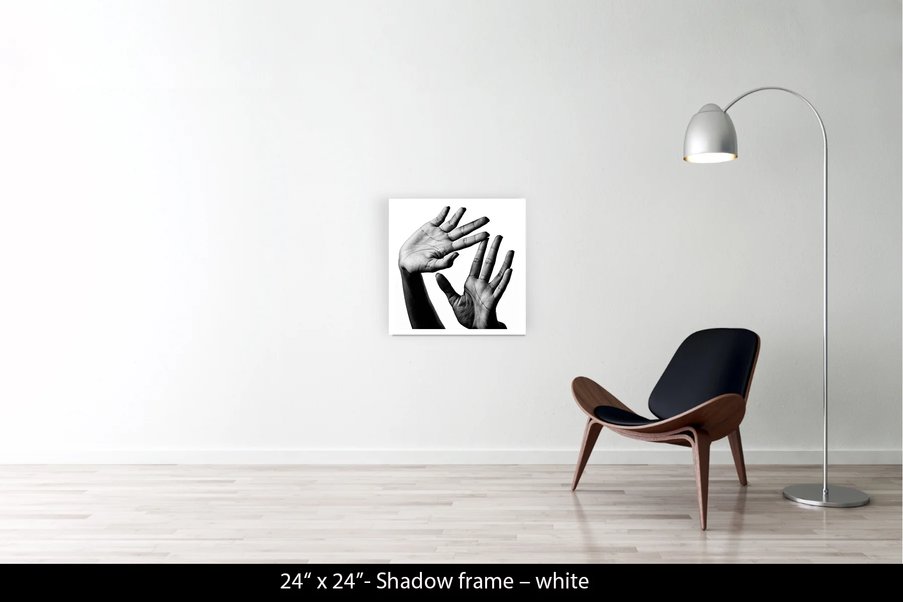24"x24" | Shadow Frame White
