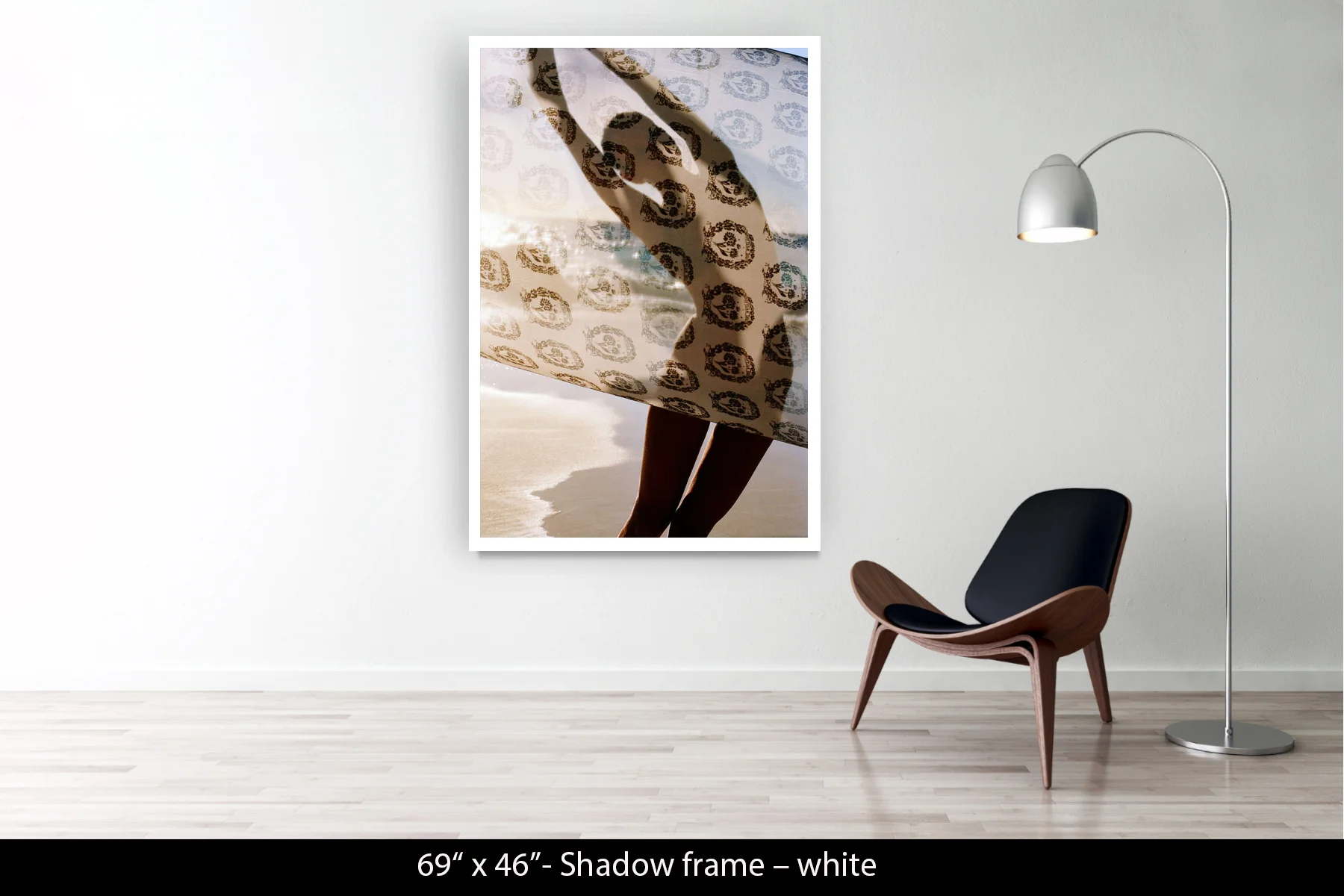 69"x46" | Shadow Frame White