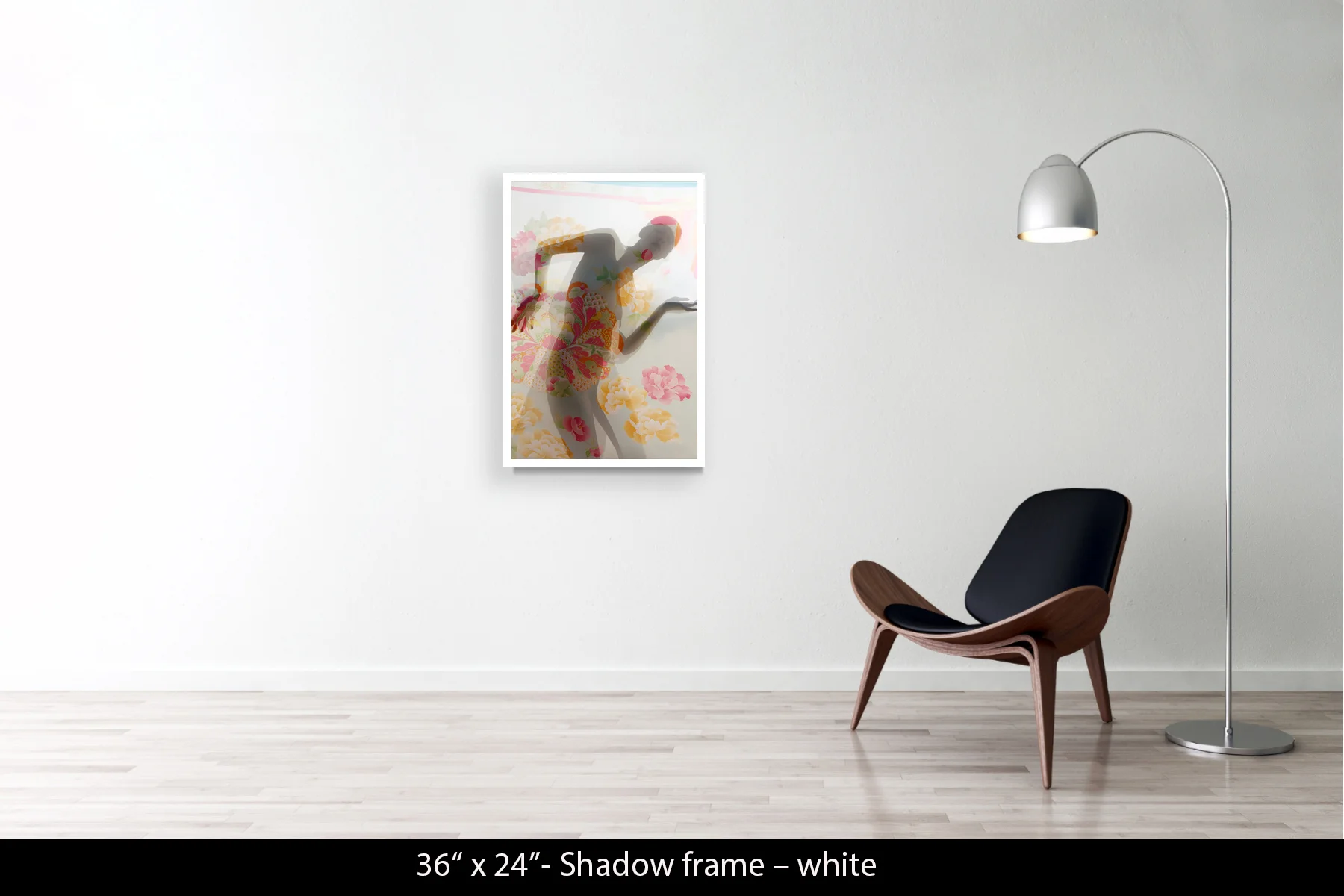 36"x24" | Shadow Frame White