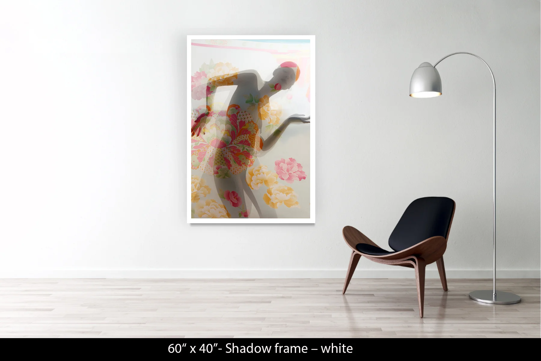 60"x40" | Shadow Frame White