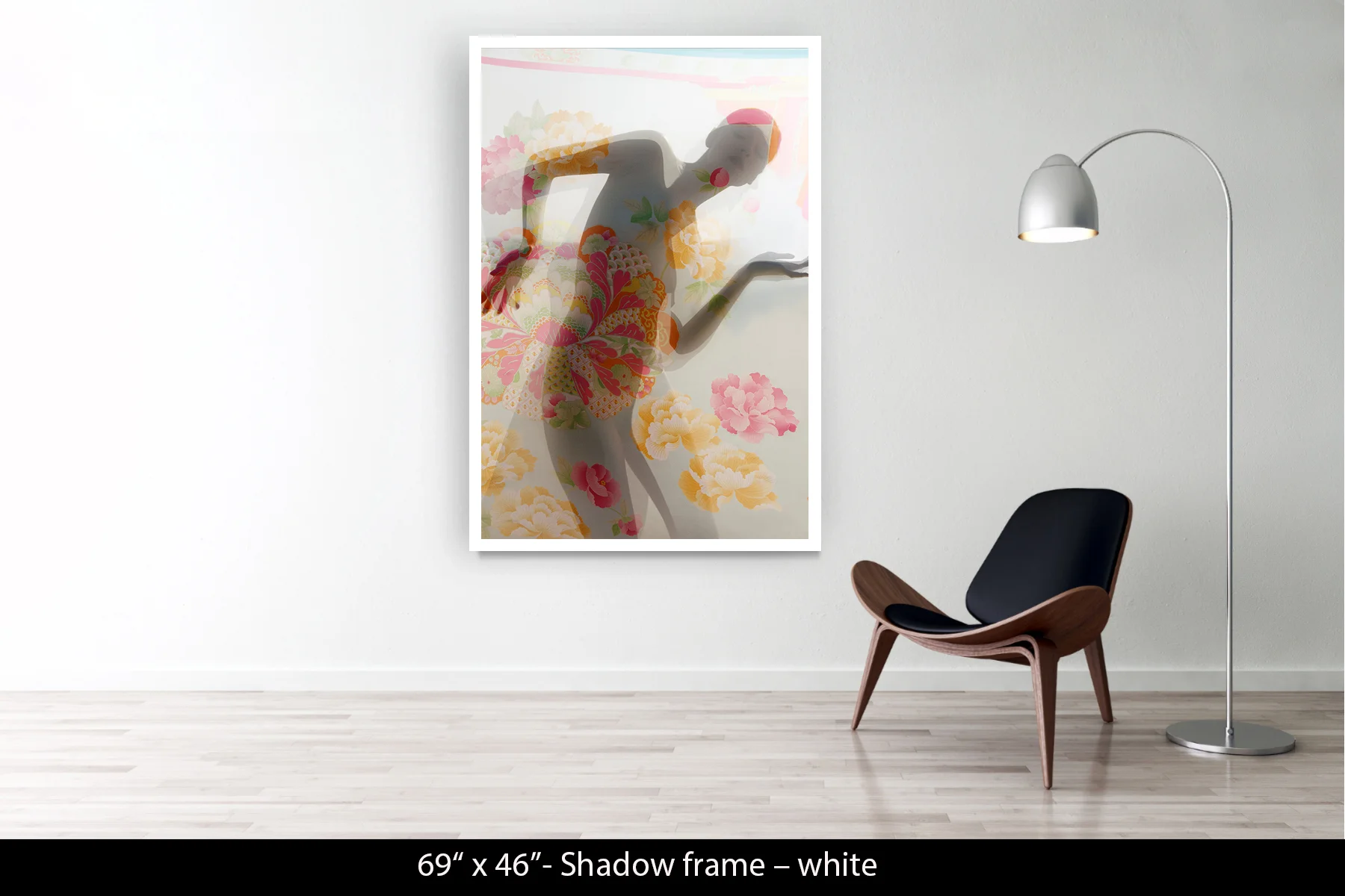 69"x46" | Shadow Frame White