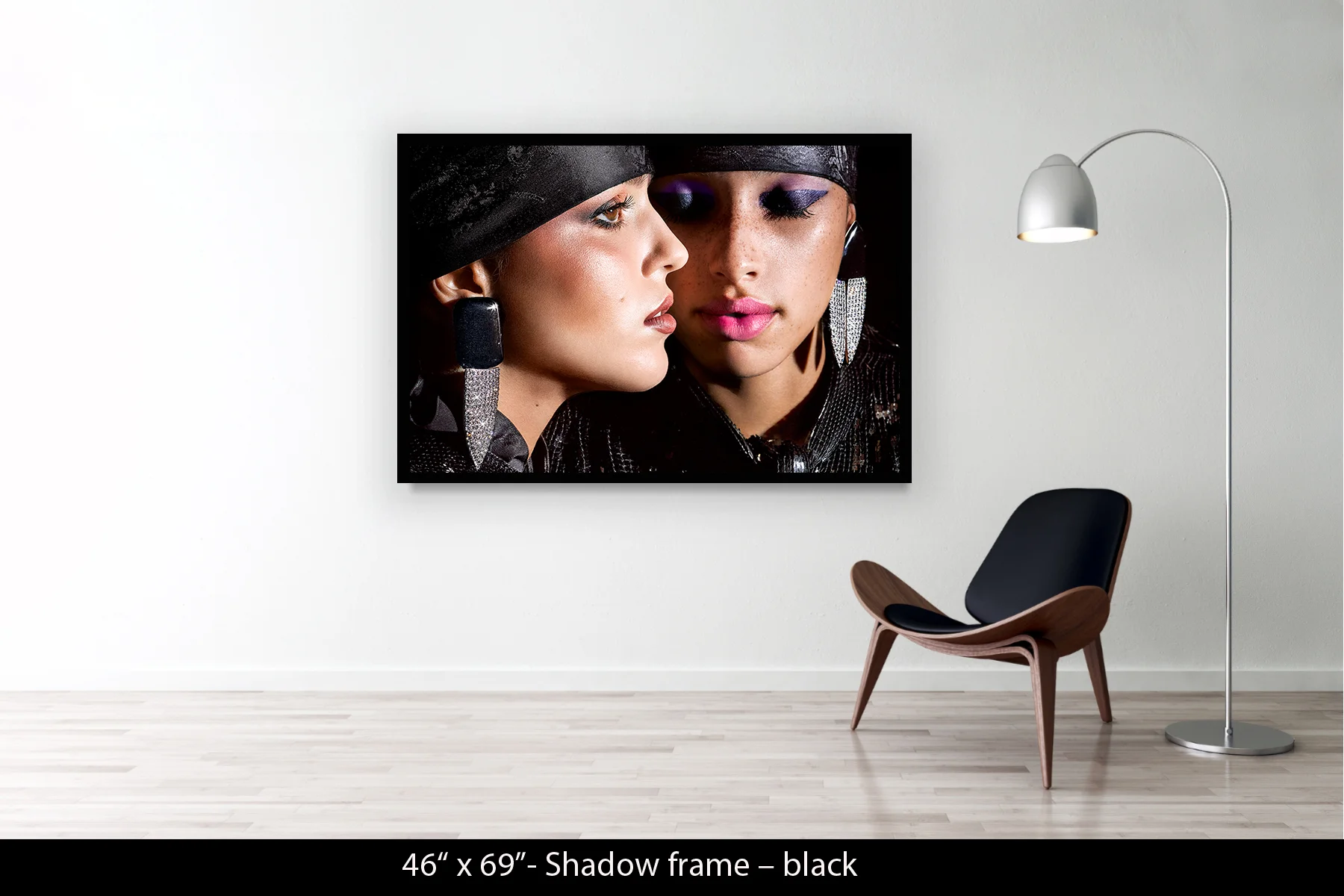 46"x69" | Shadow Frame Black