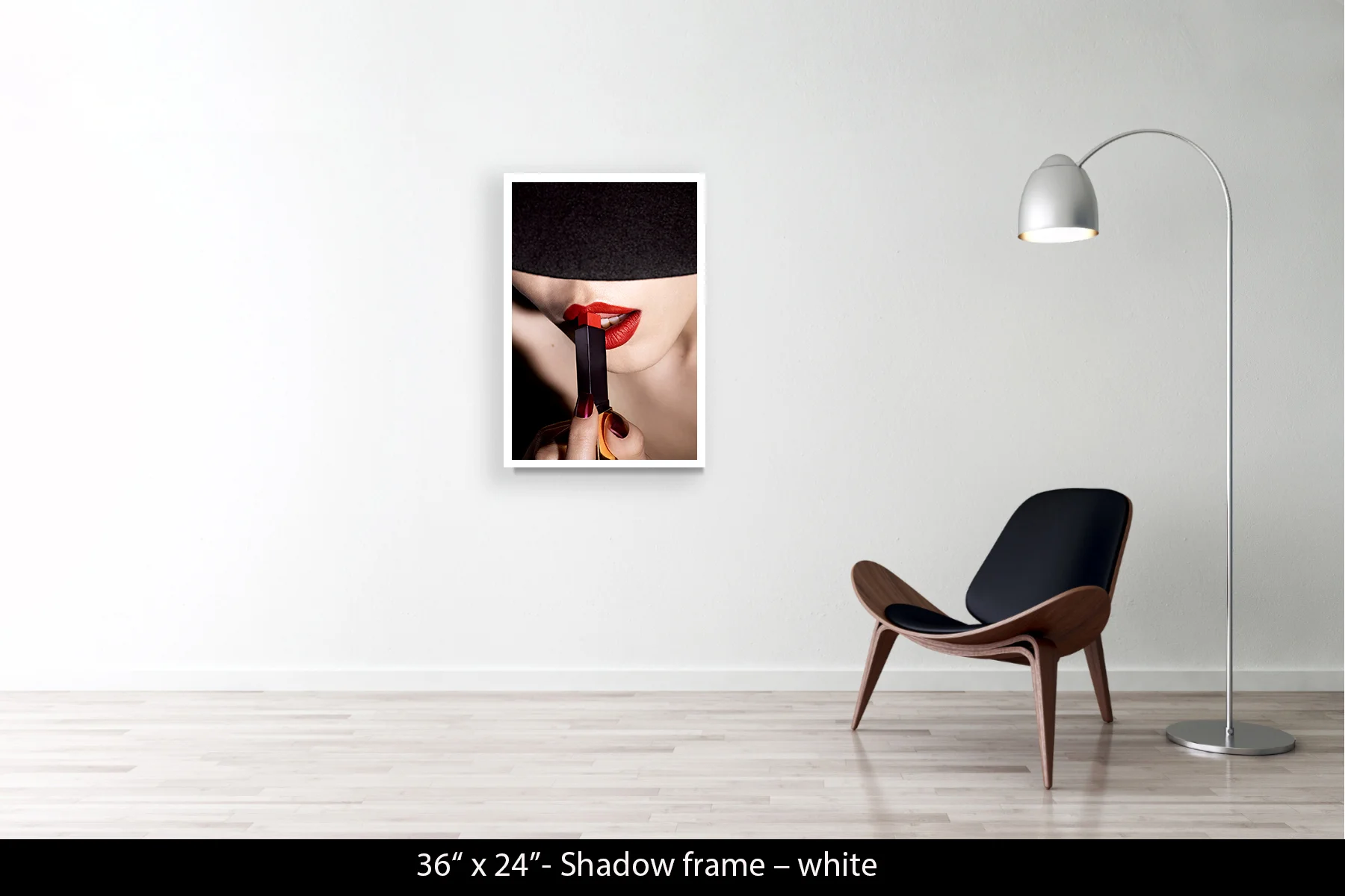 36"x24" | Shadow Frame White