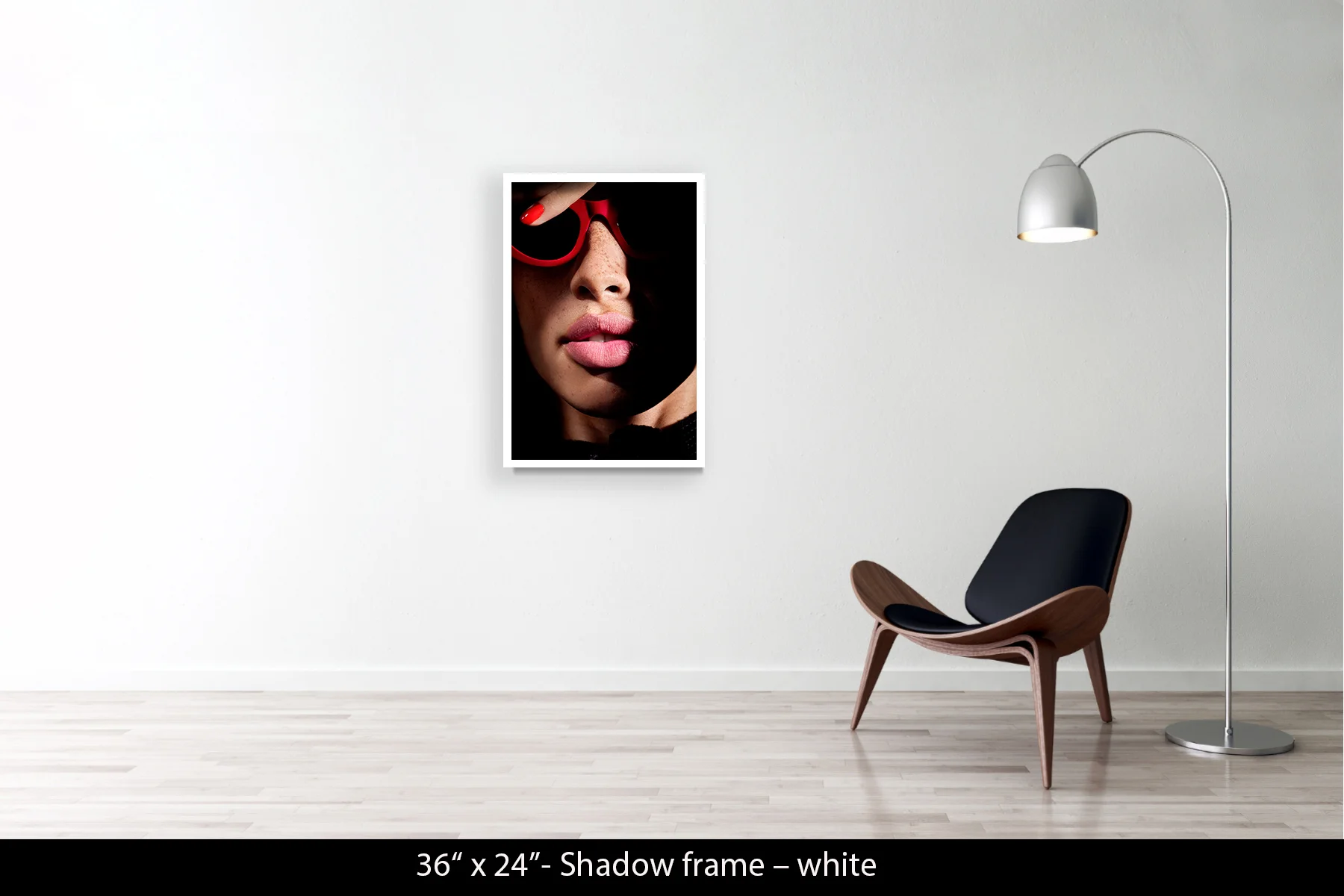 36"x24" | Shadow Frame White