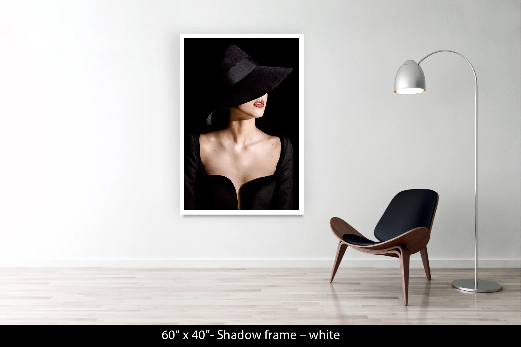 60"x40" | Shadow Frame White