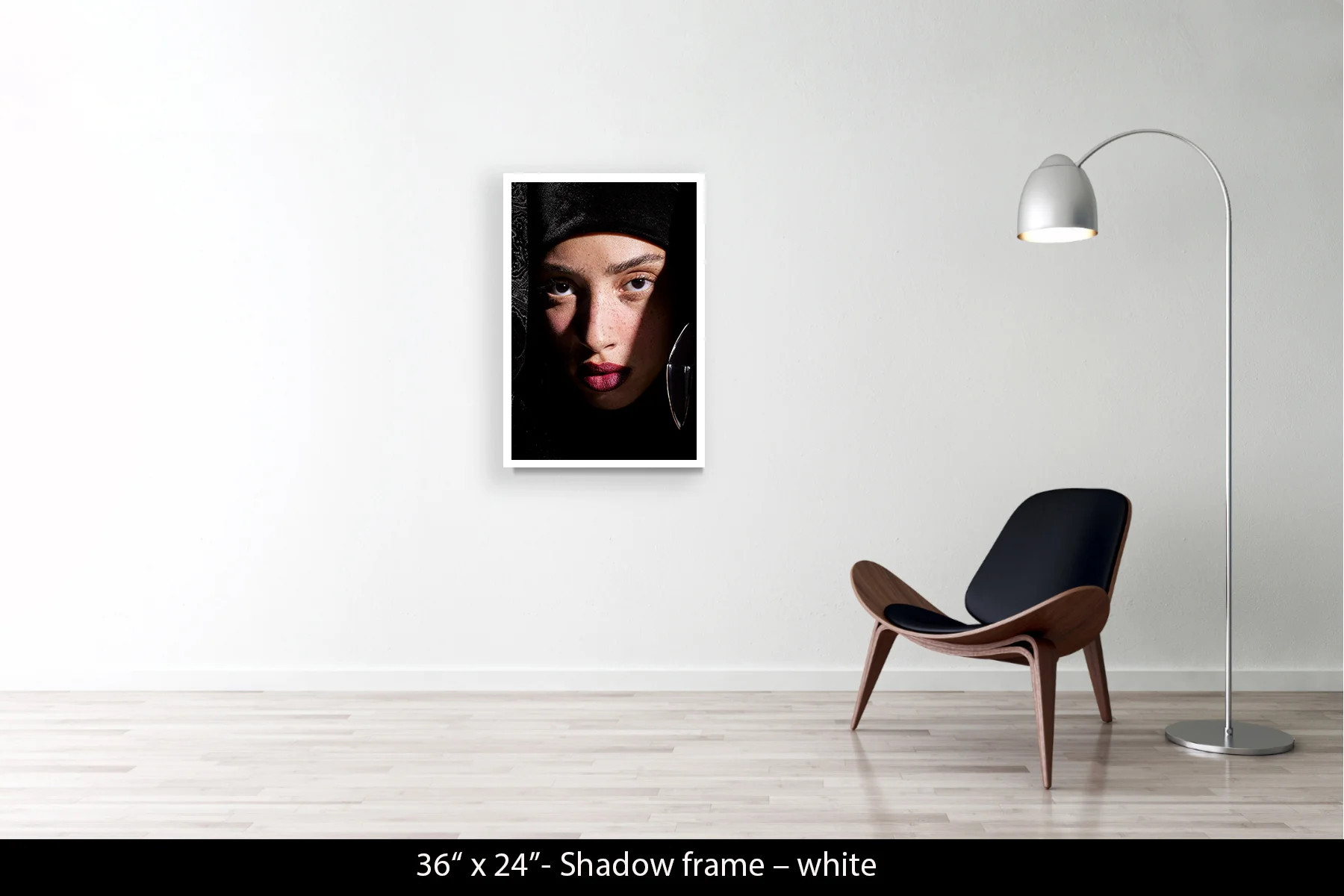 36"x24" | Shadow Frame White