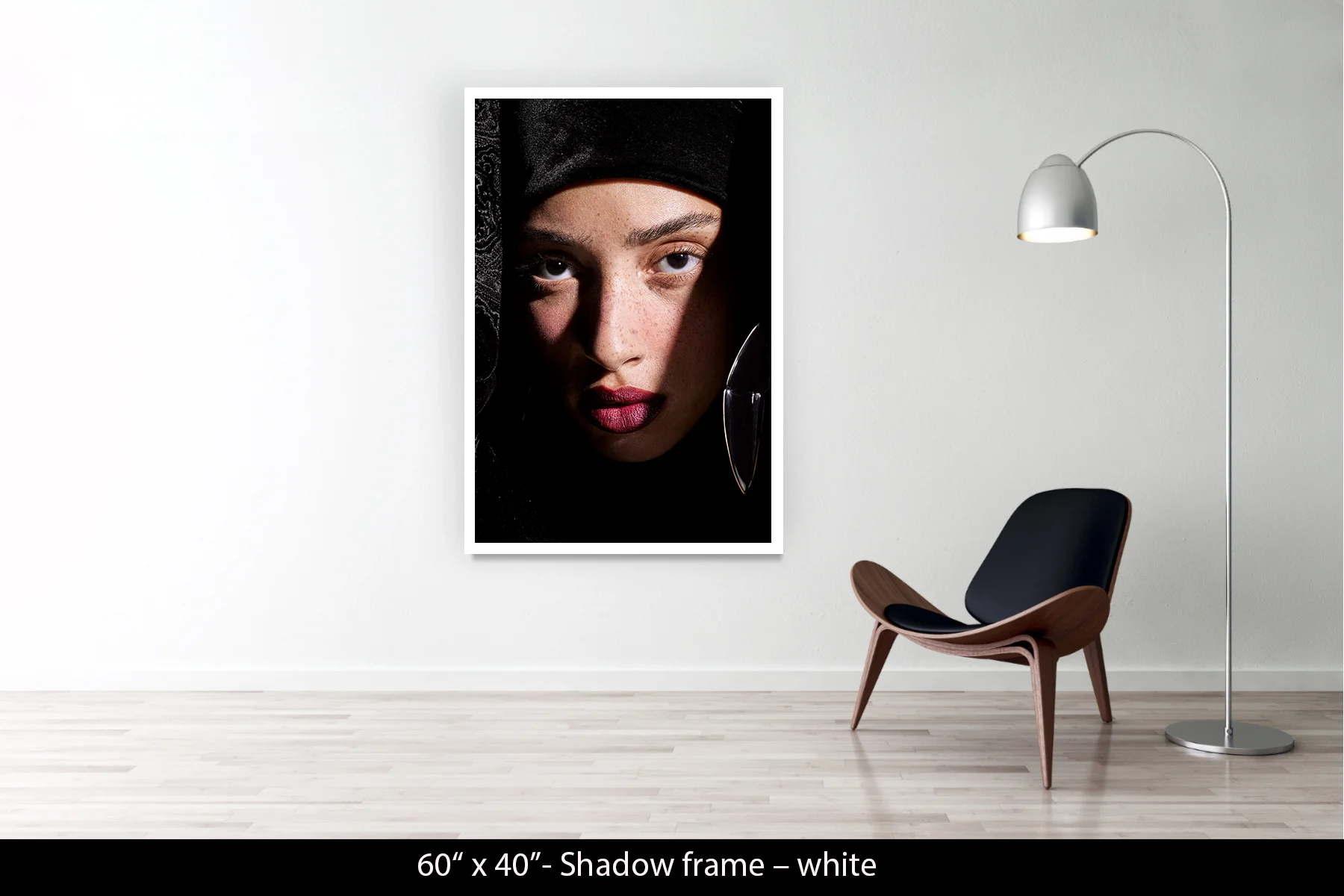 60"x40" | Shadow Frame White