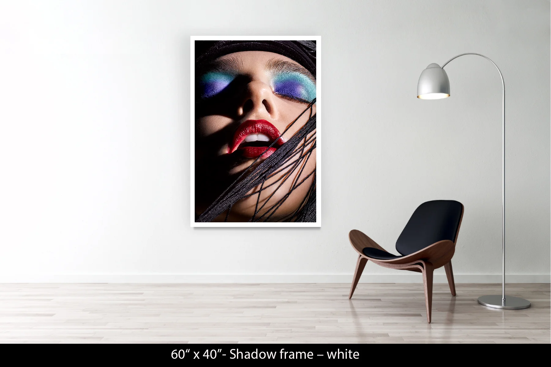 60"x40" | Shadow Frame White
