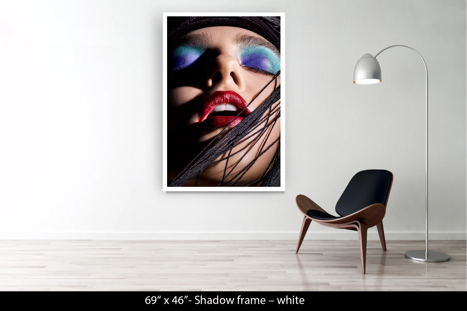 69"x46" | Shadow Frame White