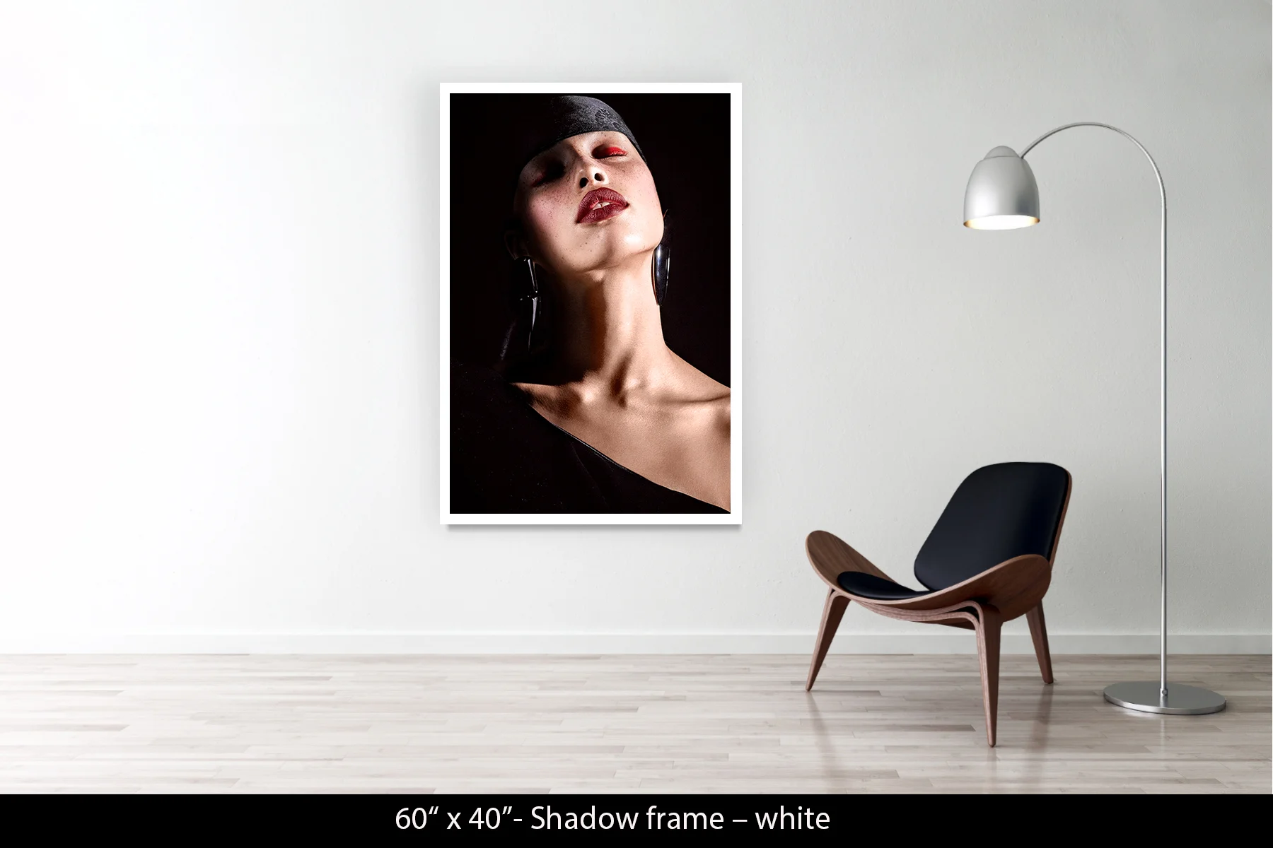 60"x40" | Shadow Frame White