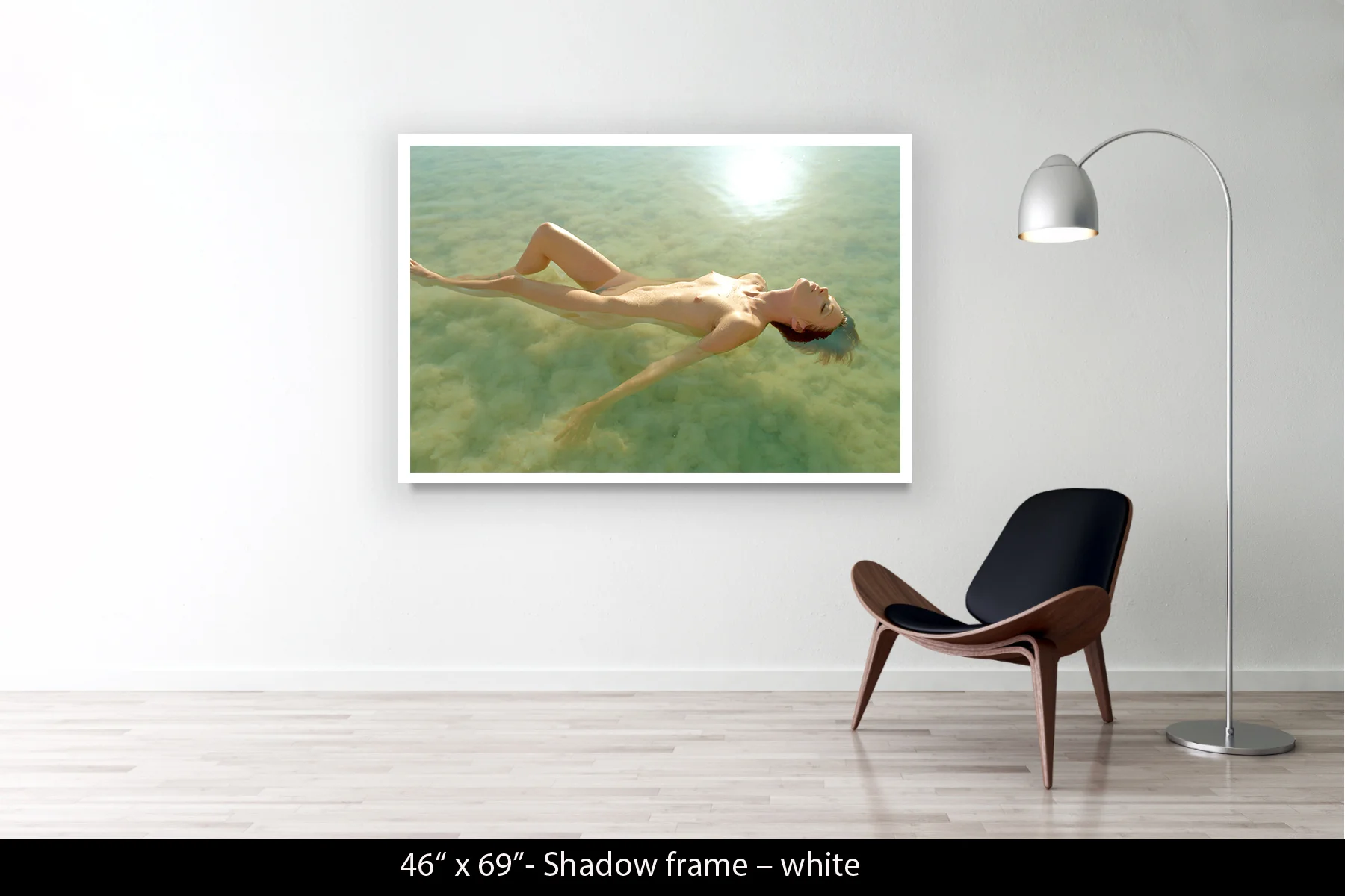 46"x69" | Shadow Frame White