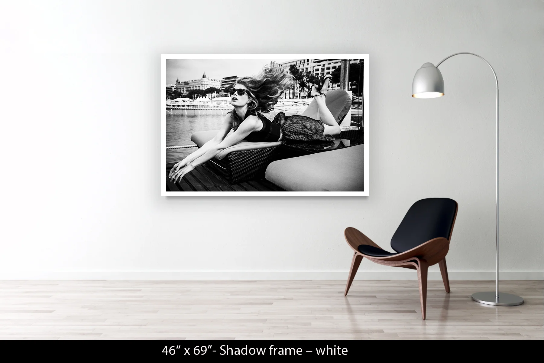 46"x69" | Shadow Frame White