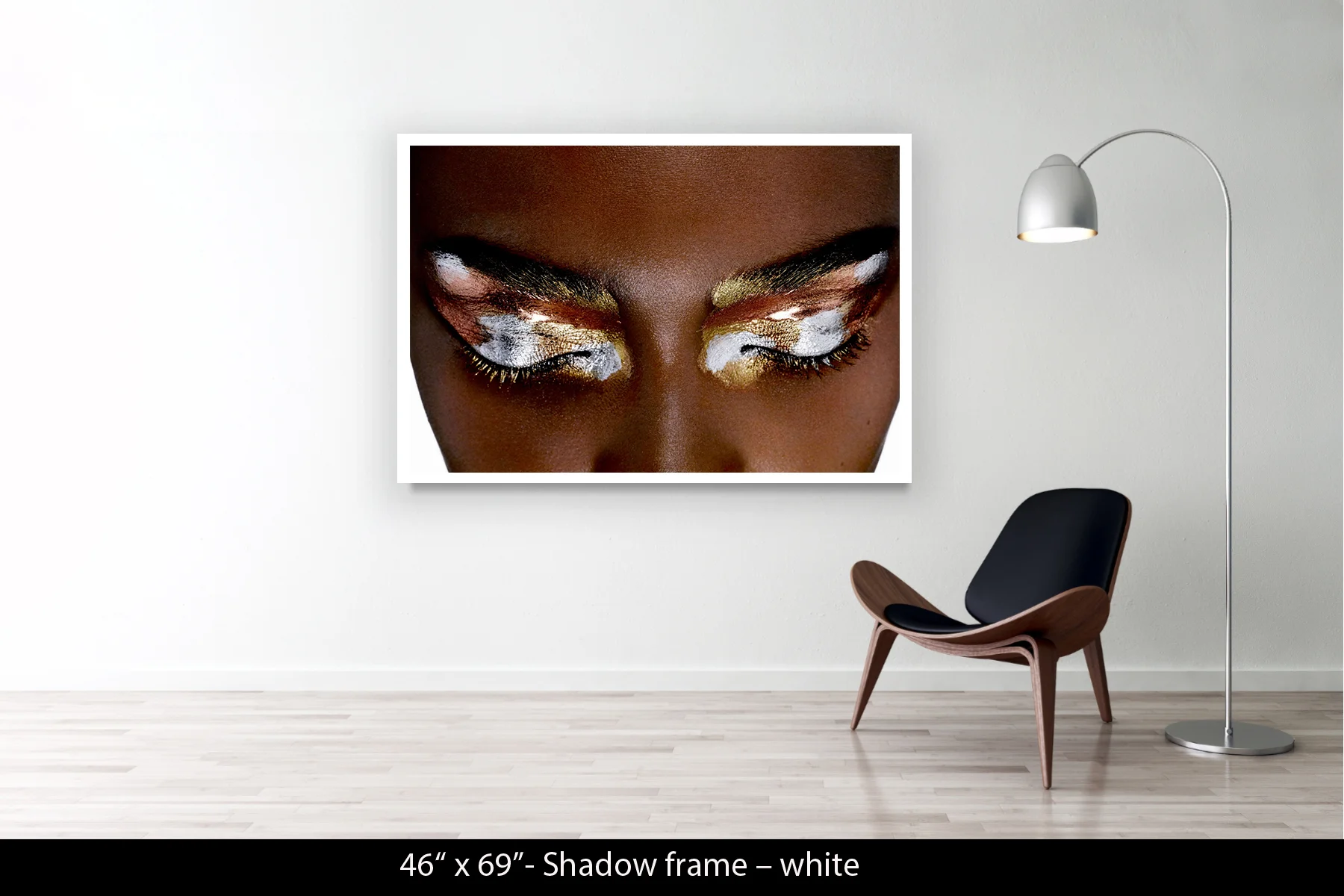 46"x69" | Shadow Frame White