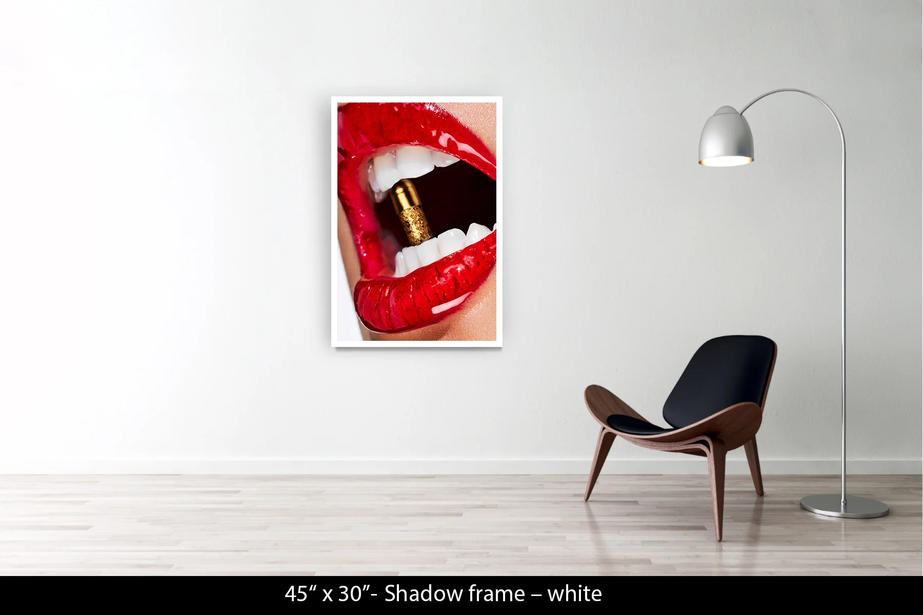 45"x30" | Shadow Frame White
