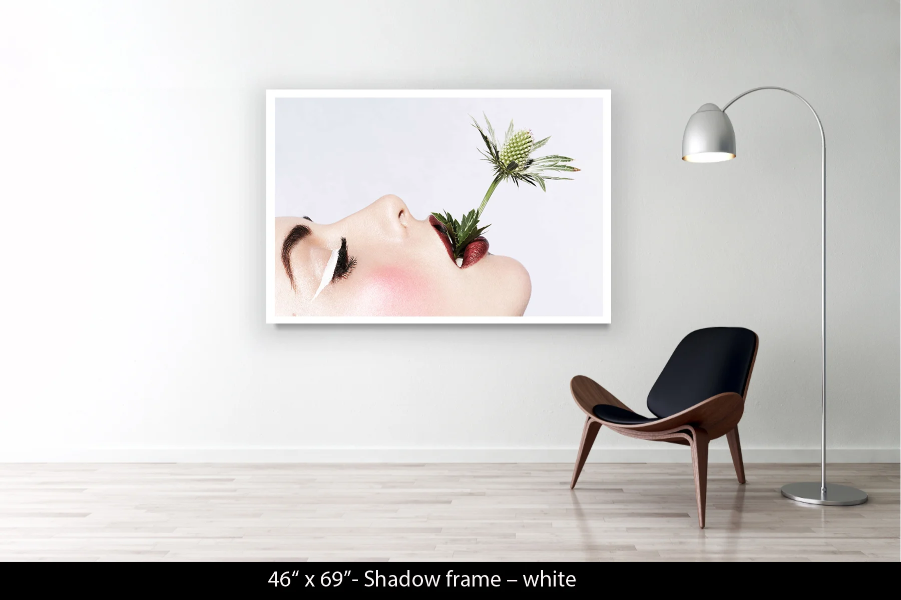 46"x69" | Shadow Frame White