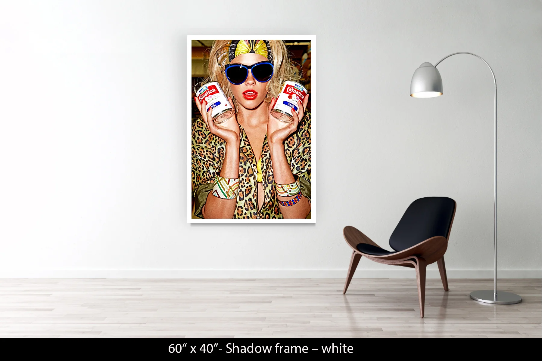 60"x40" | Shadow Frame White