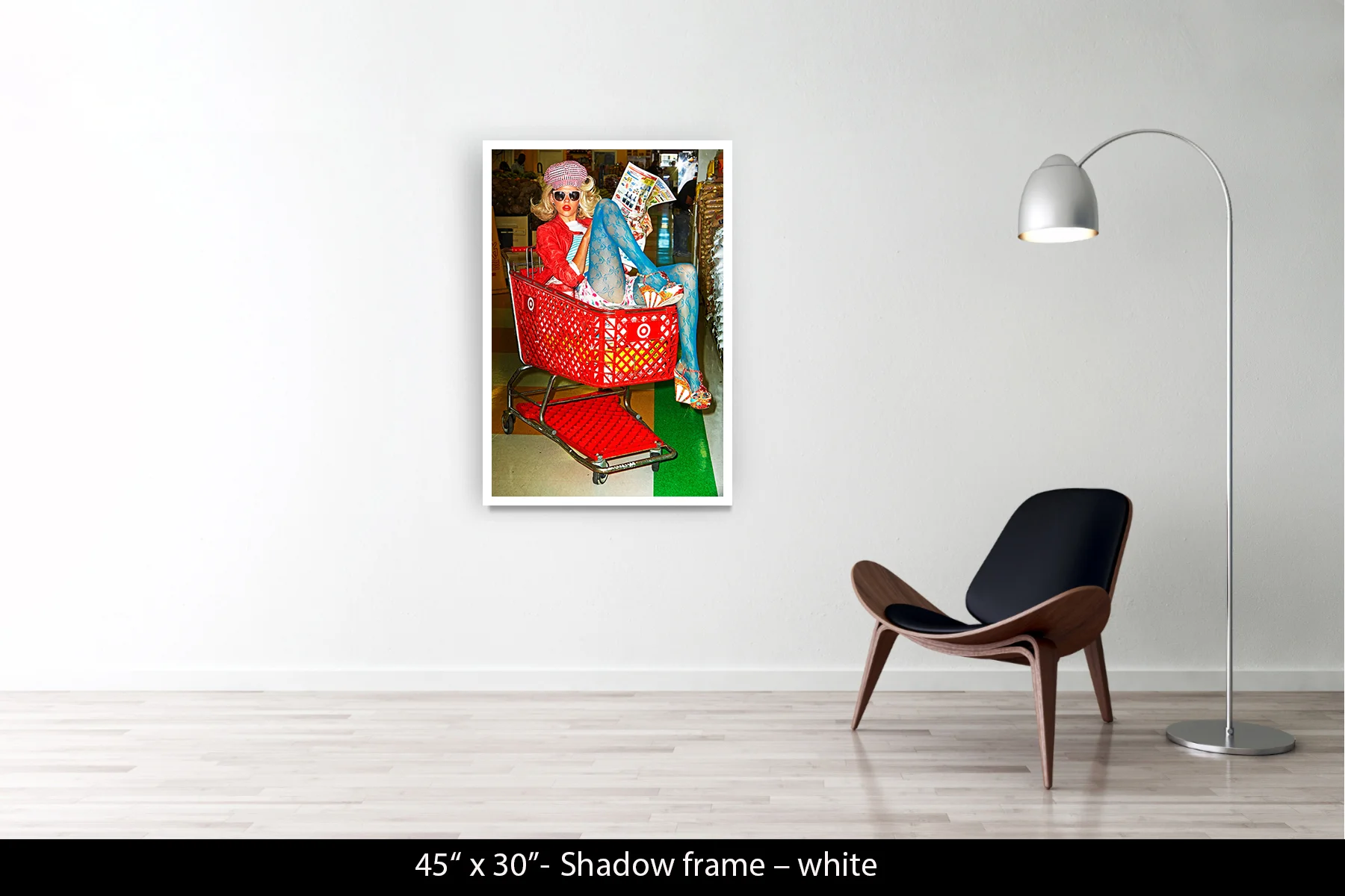 45"x30" | Shadow Frame White