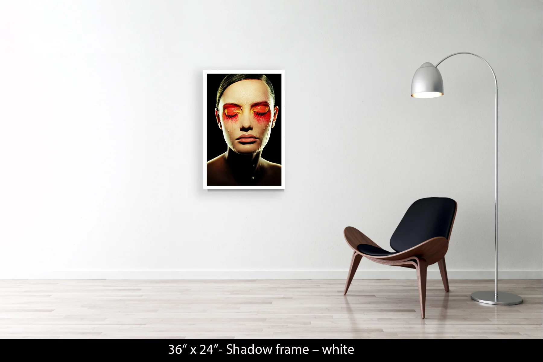 36"x24" | Shadow Frame White