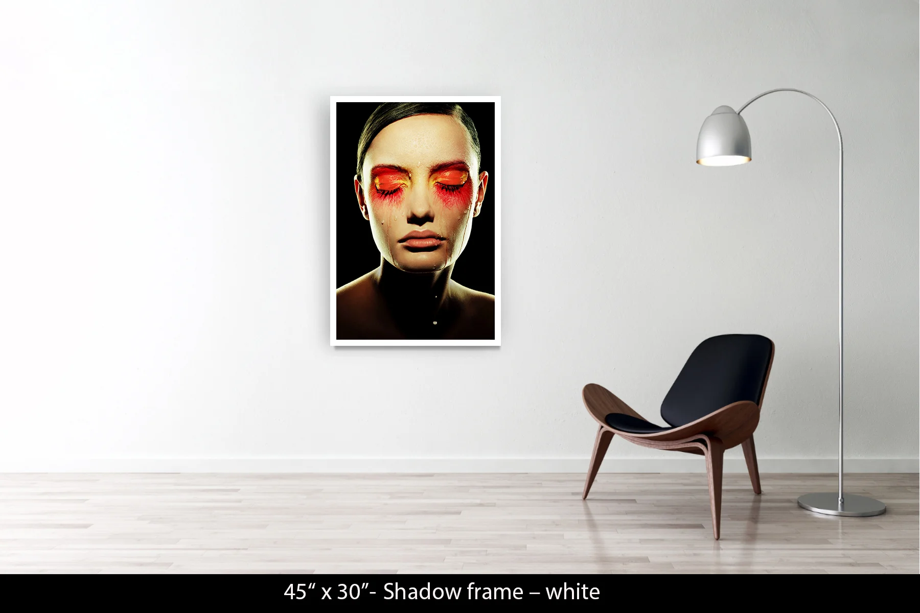 45"x30" | Shadow Frame White