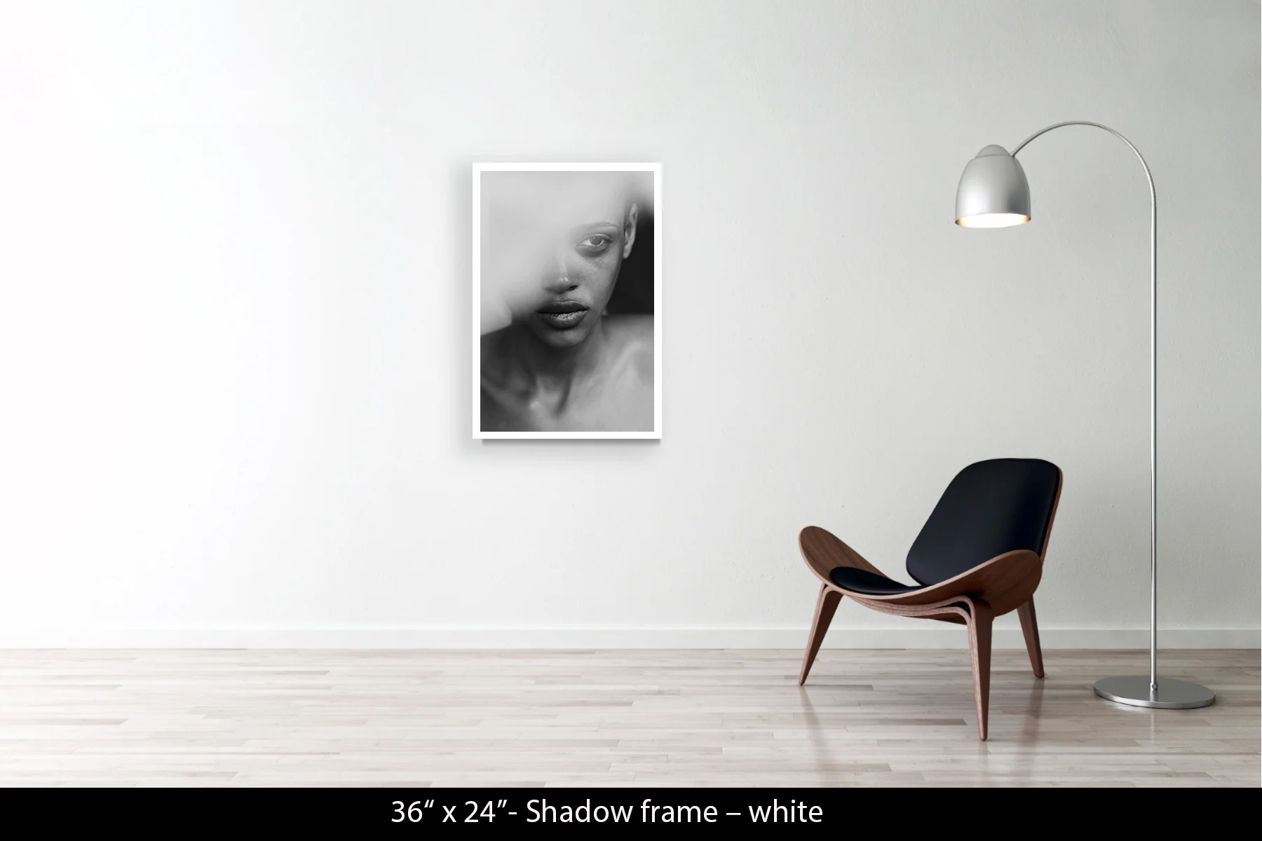 36"x24" | Shadow Frame White