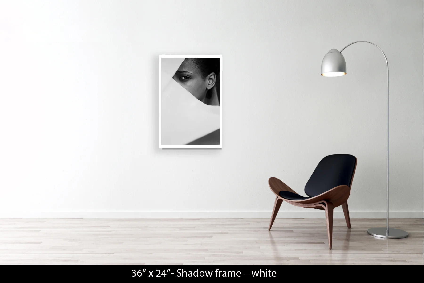 36"x24" | Shadow Frame White