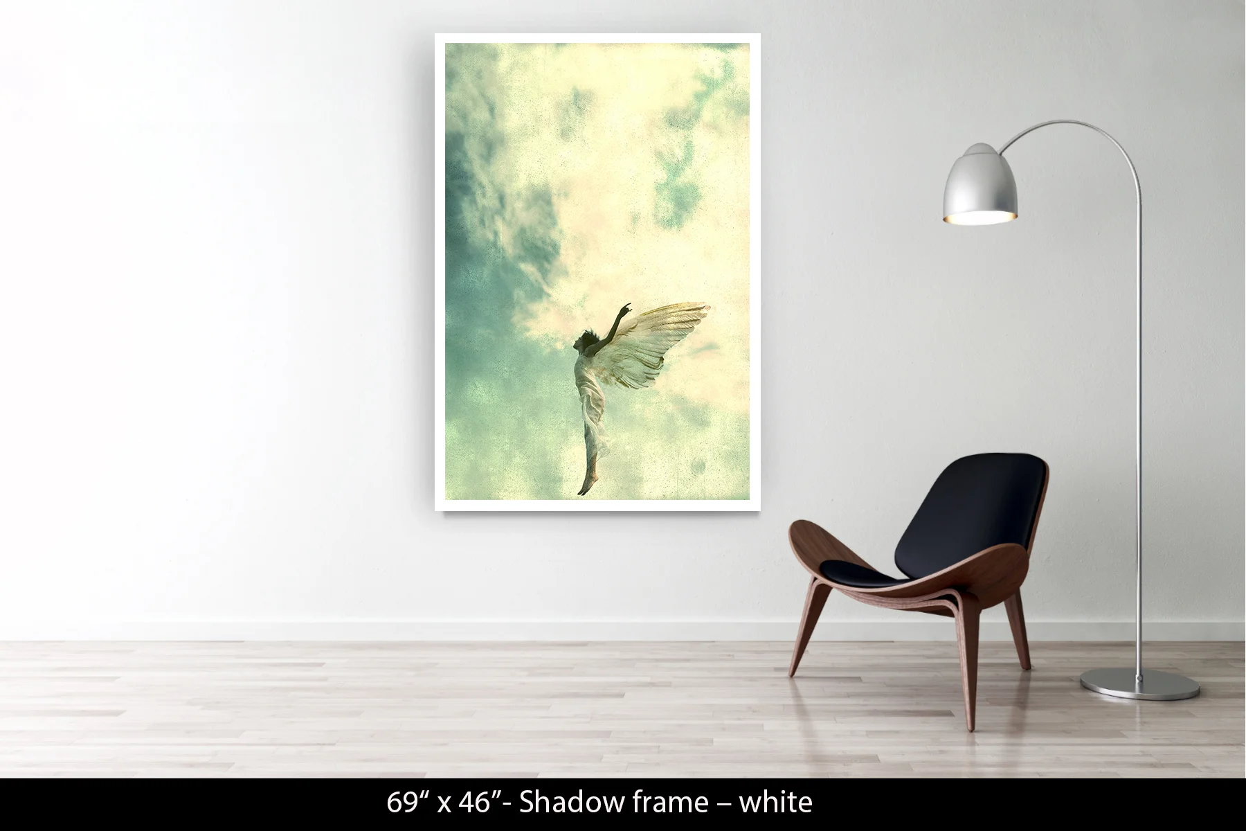69"x46" | Shadow Frame White