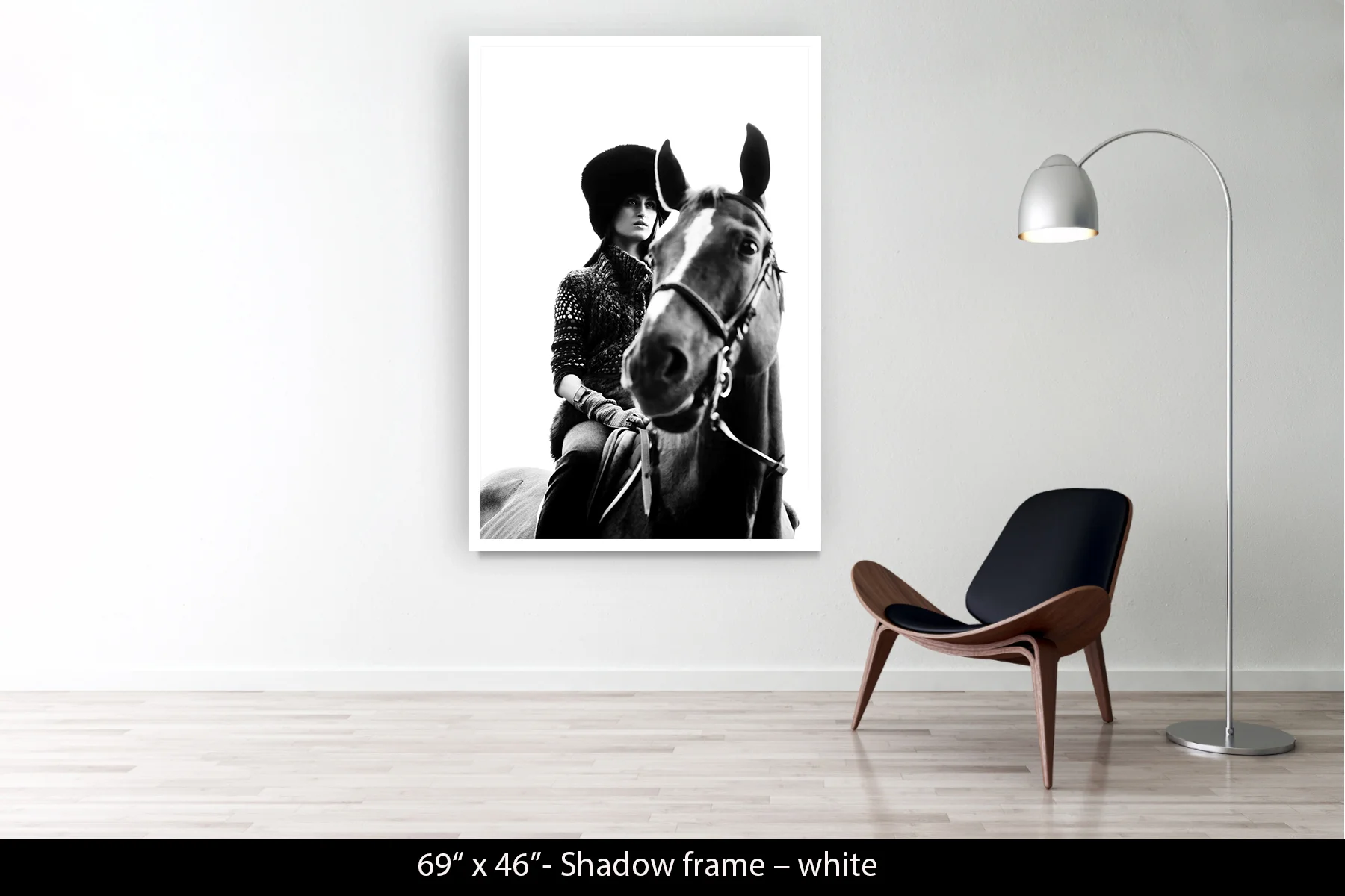69"x46" | Shadow Frame White