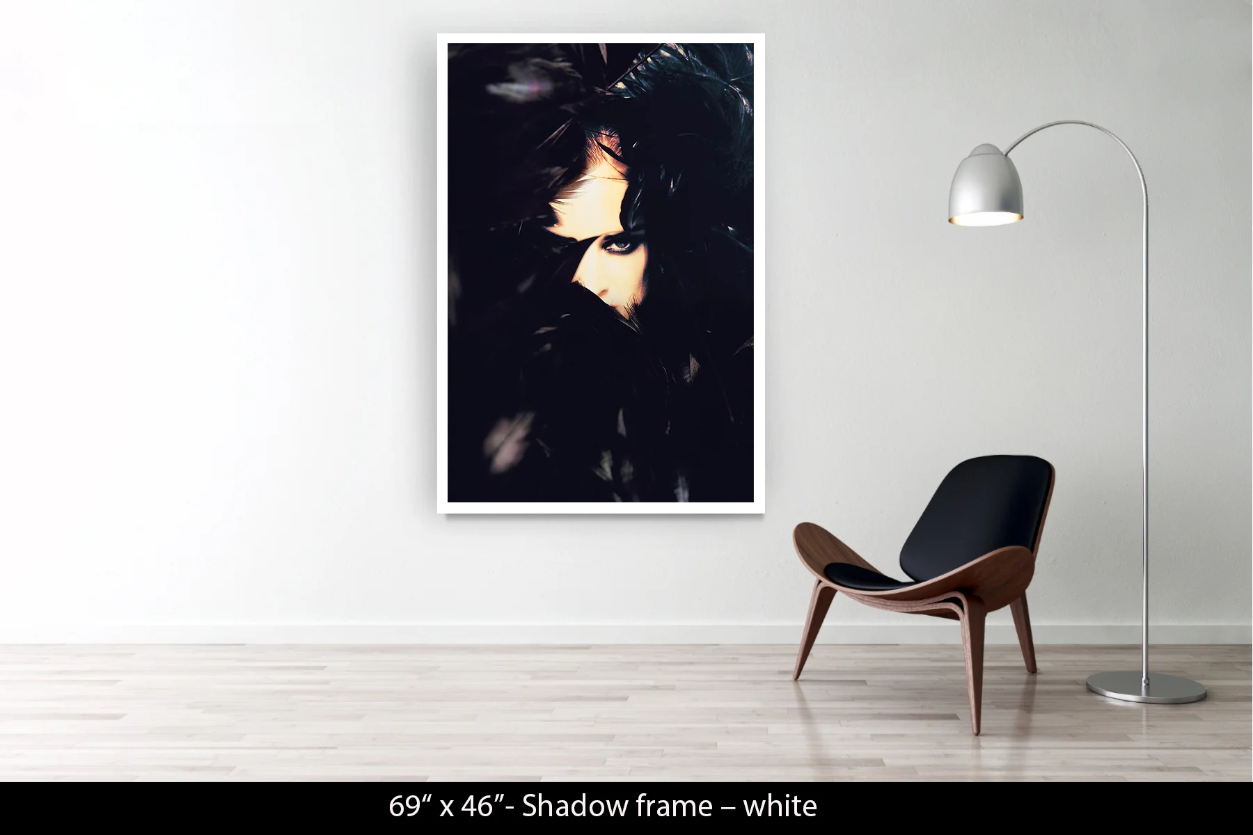 69"x46" | Shadow Frame White