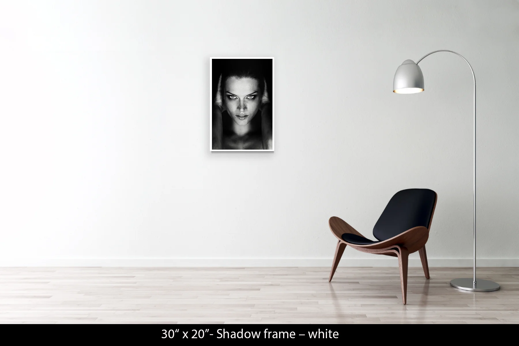 30"x20" | Shadow Frame White