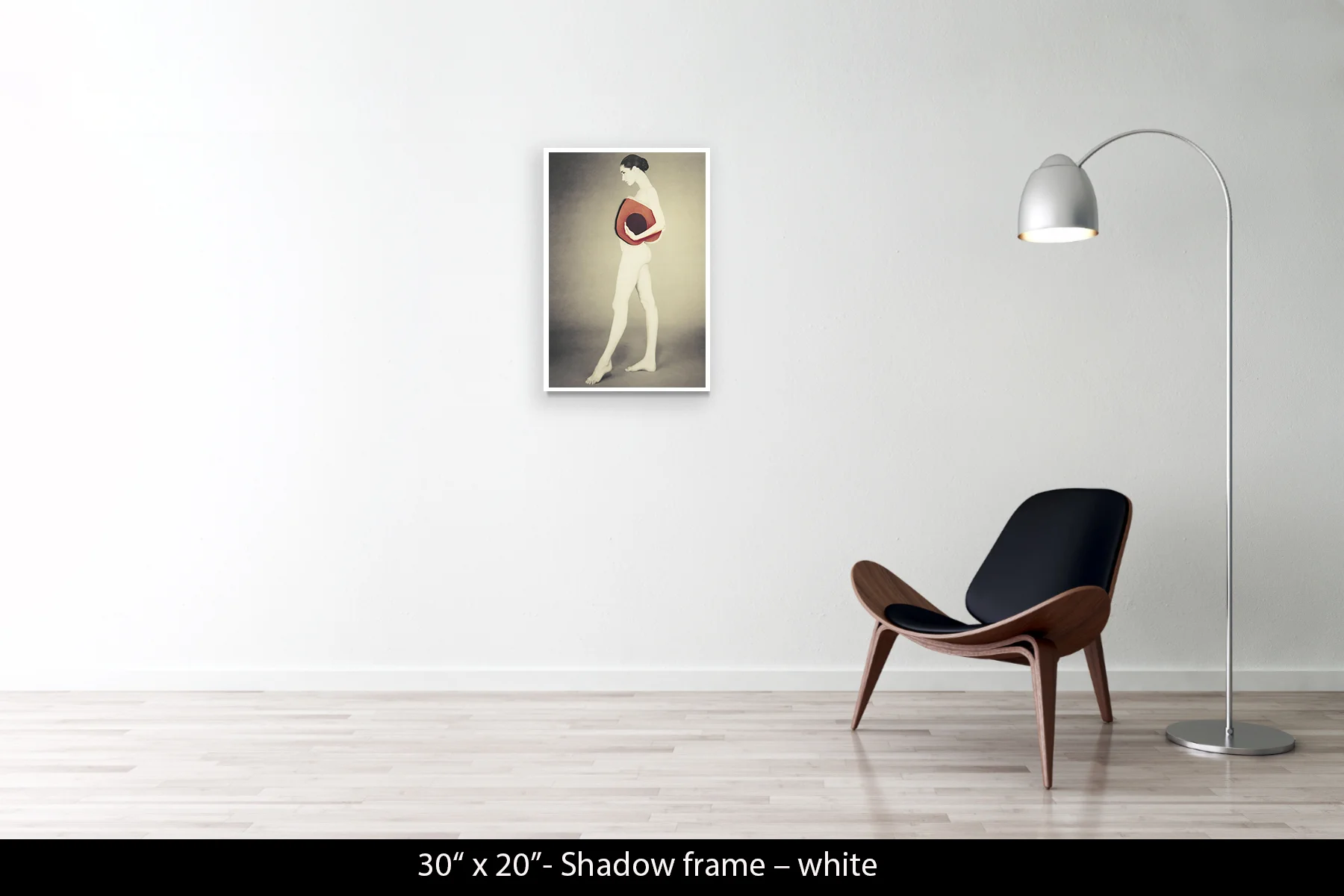 30"x20" | Shadow Frame White