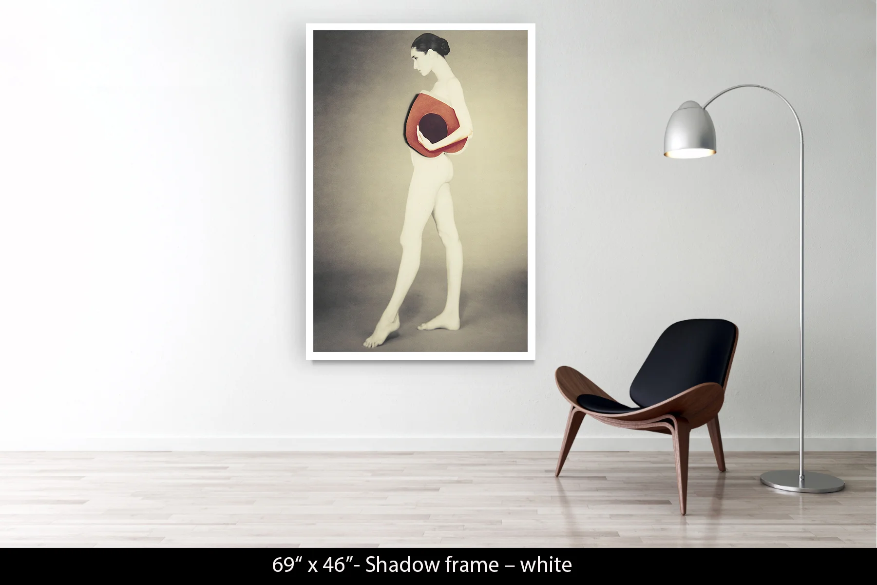 69"x46" | Shadow Frame White