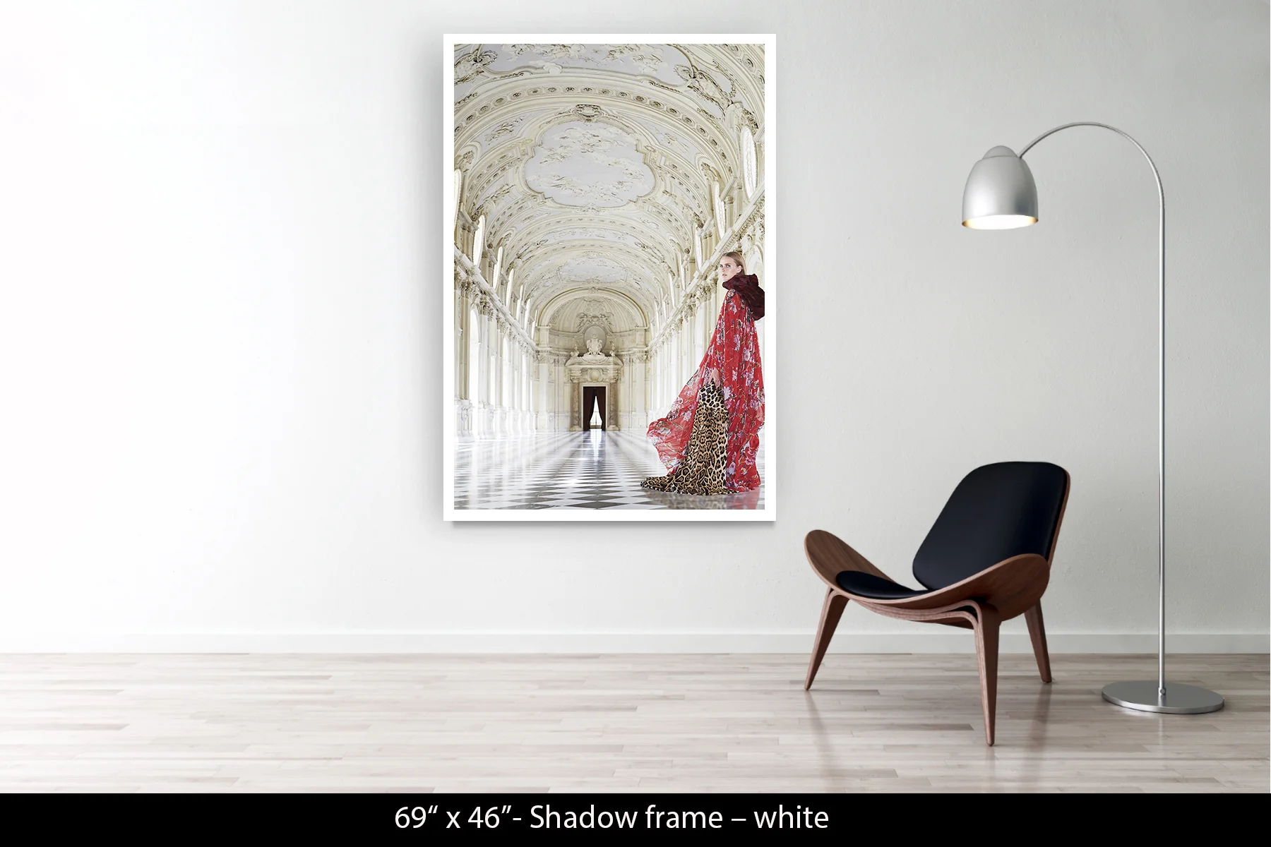 69"x46" | Shadow Frame White