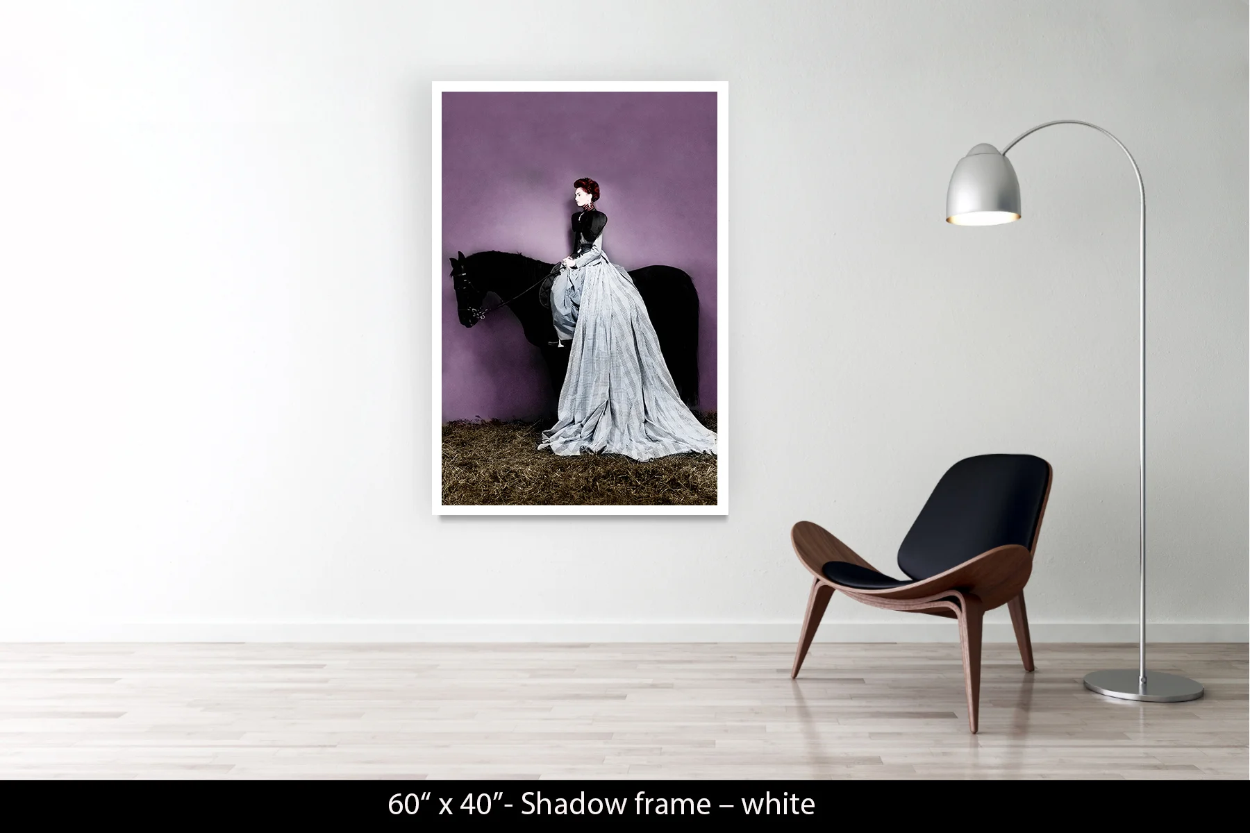 60"x40" | Shadow Frame White