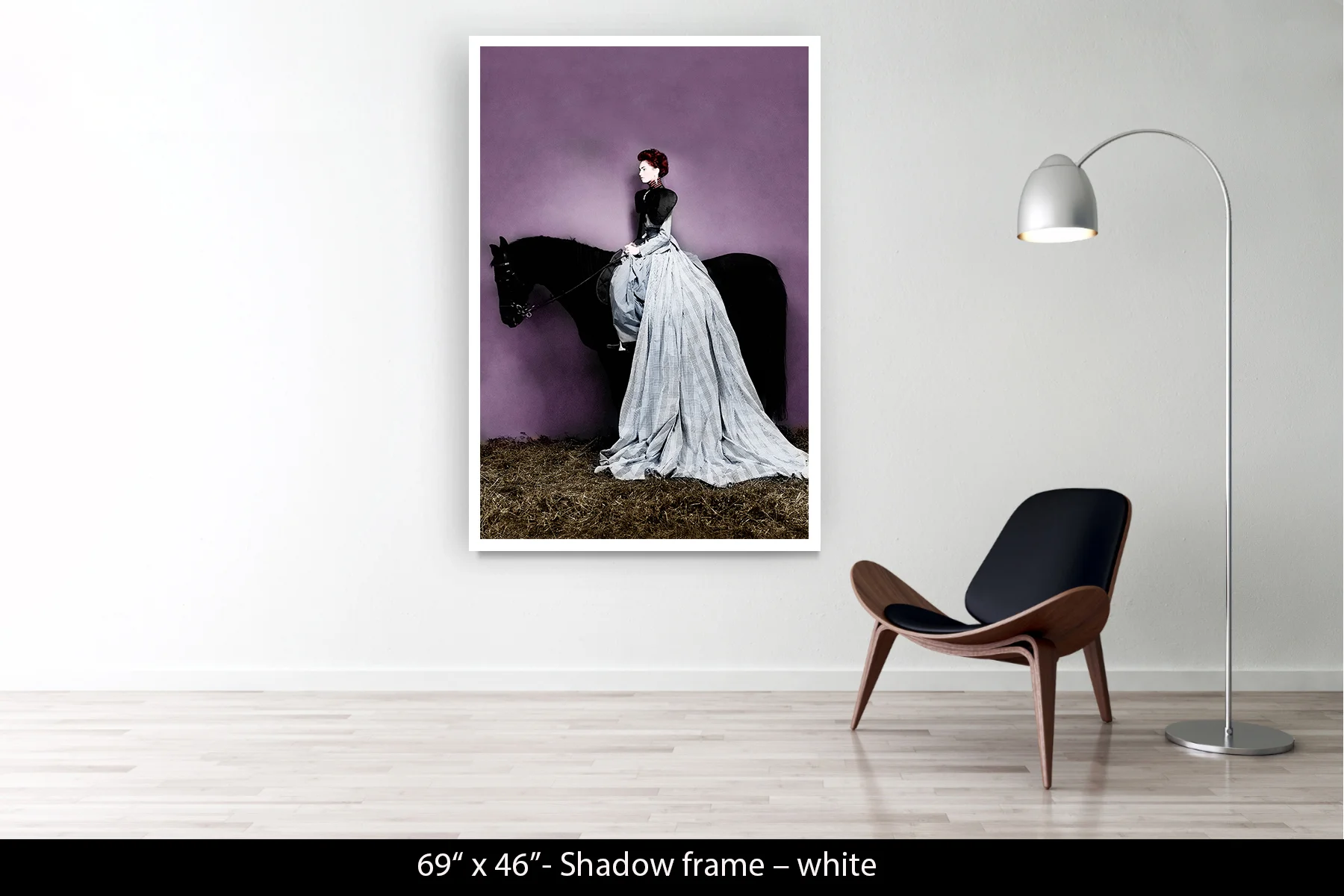 69"x46" | Shadow Frame White